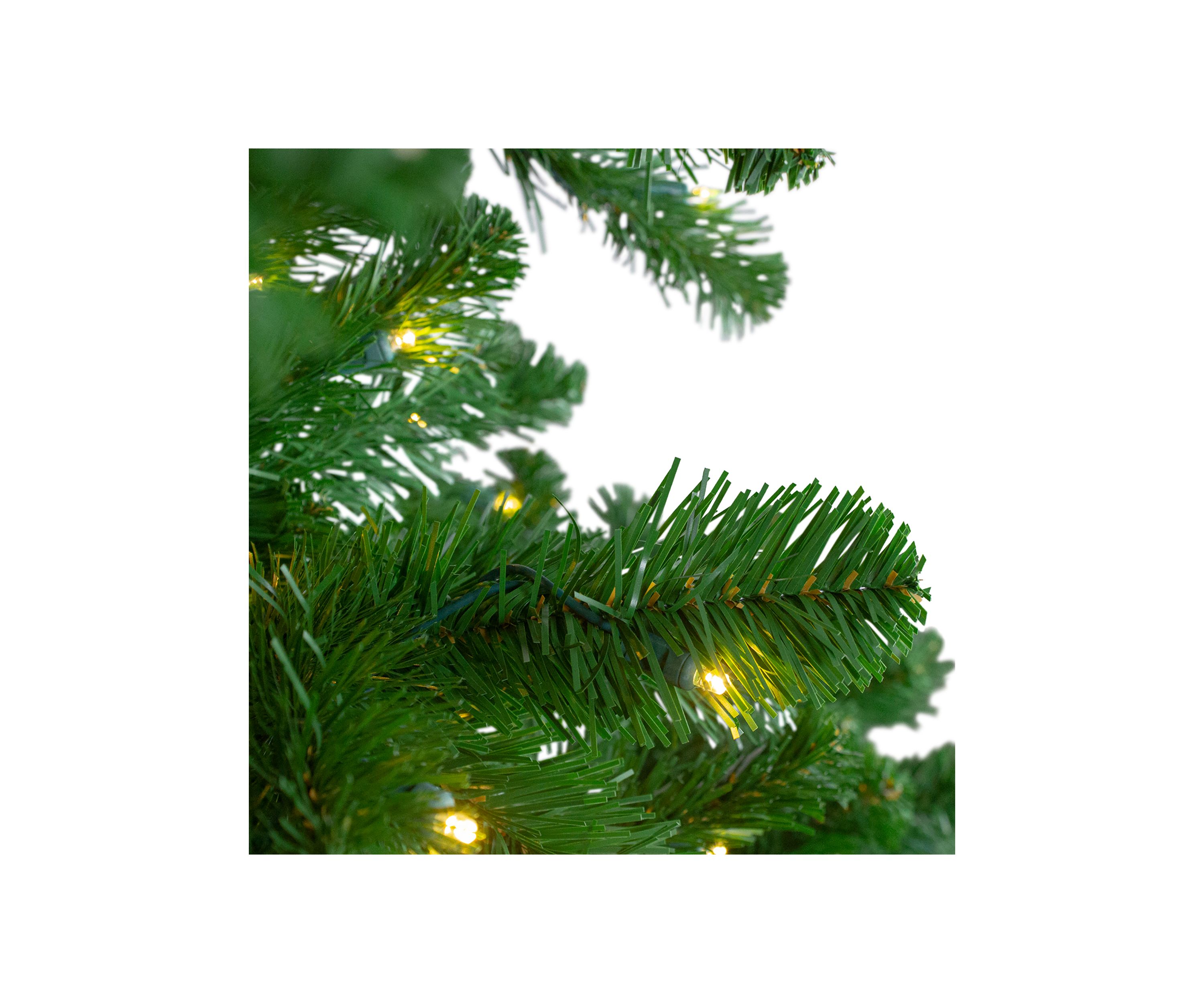7.5 Pre-Lit Slim Olympia Pine Artificial Christmas Tree - Warm White Lights