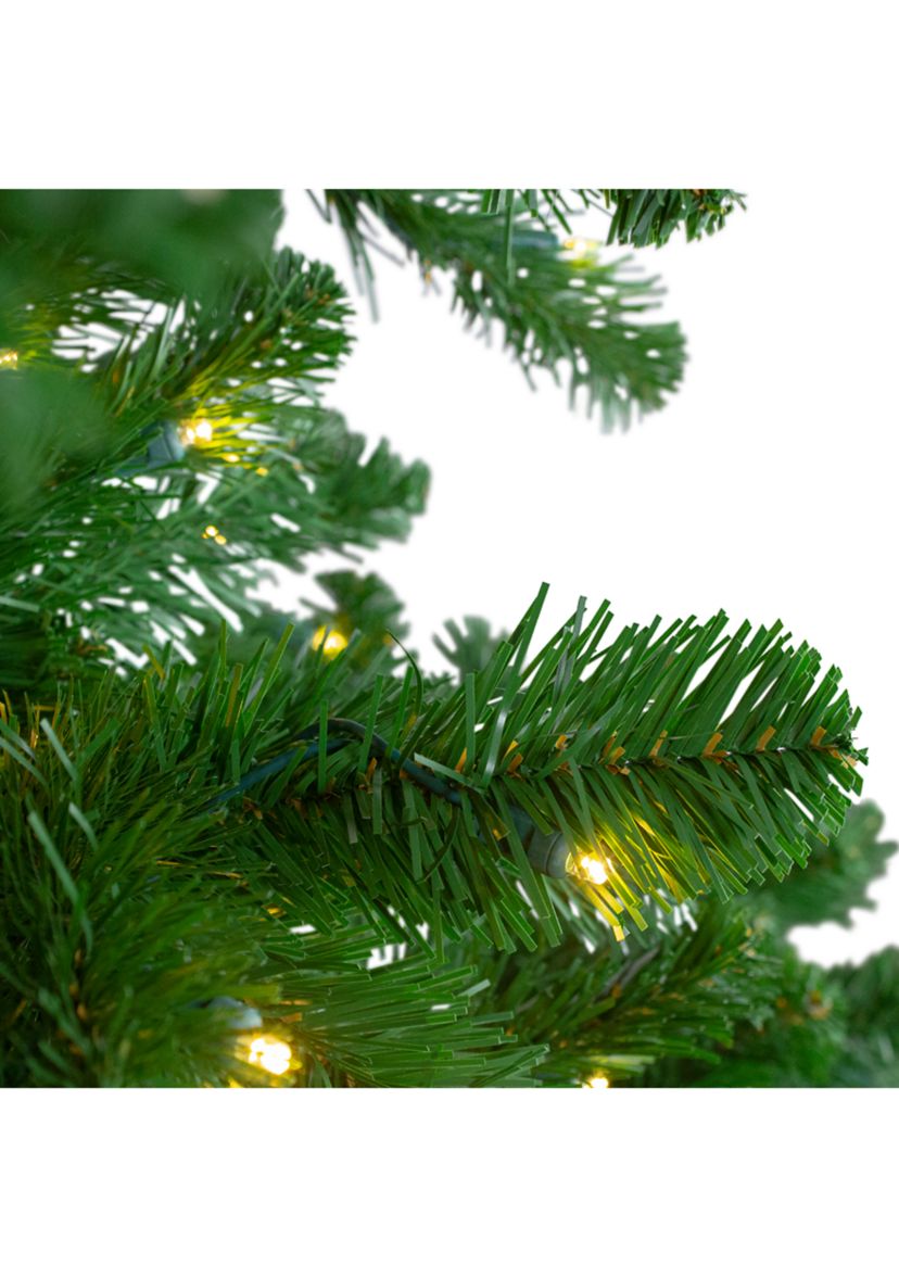 7.5 Pre-Lit Slim Olympia Pine Artificial Christmas Tree - Warm White Lights