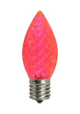 Pack of 25 Faceted LED C9 Pink Christmas Replacement Bulbs