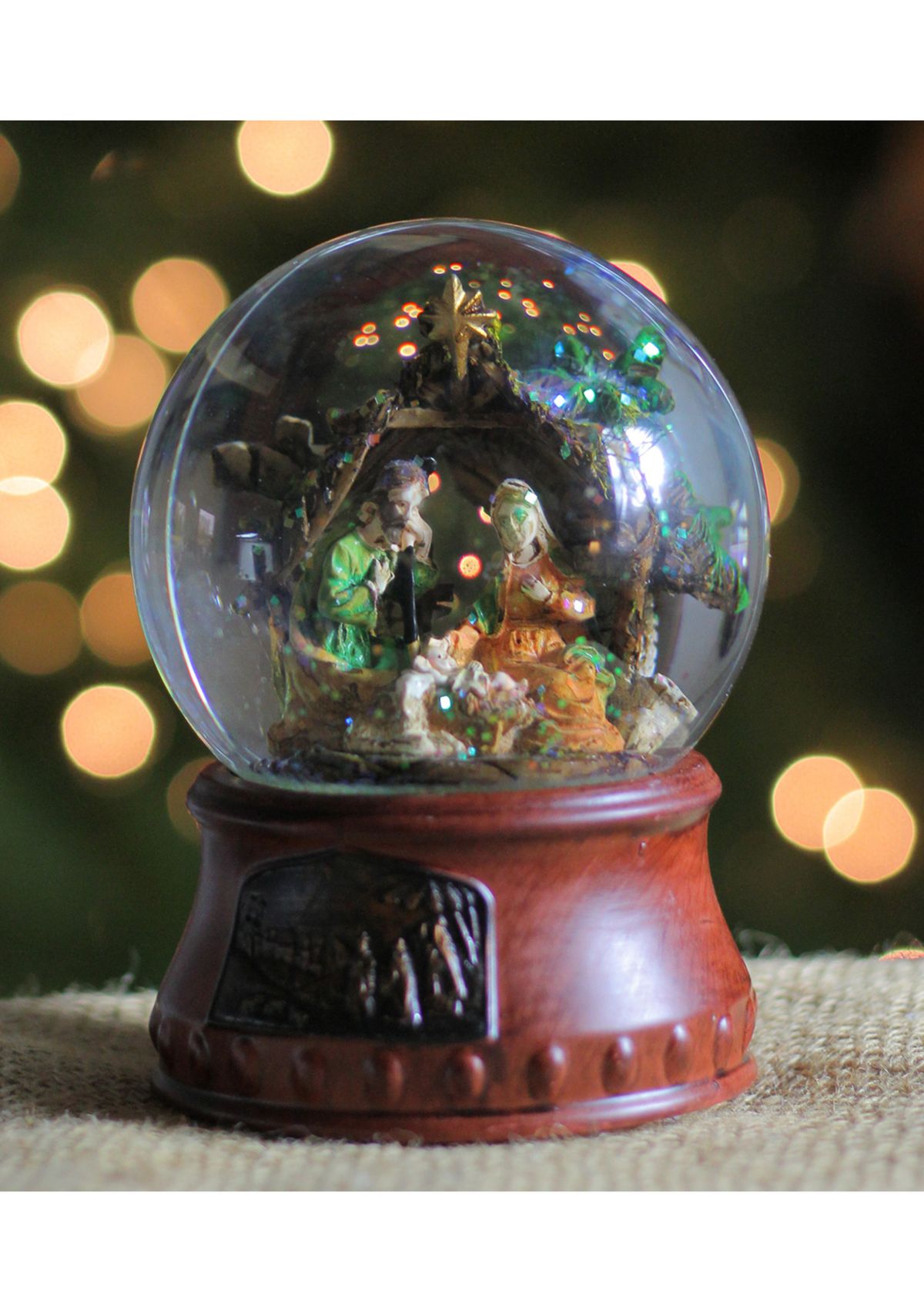 5.5Inch Christmas Nativity Musical Snow Globe