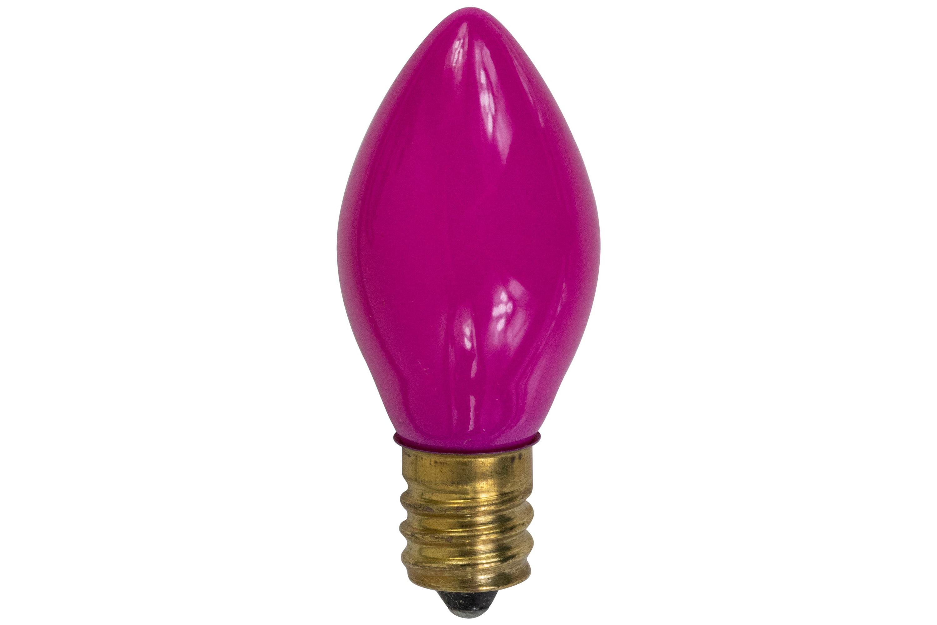 Pack of 25 Opaque Pink C7 Christmas Replacement Bulbs