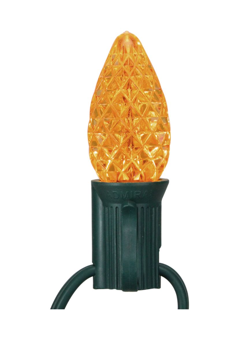 Pack of 25 Faceted C7 LED Multi-Color Christmas Replacement Bulbs