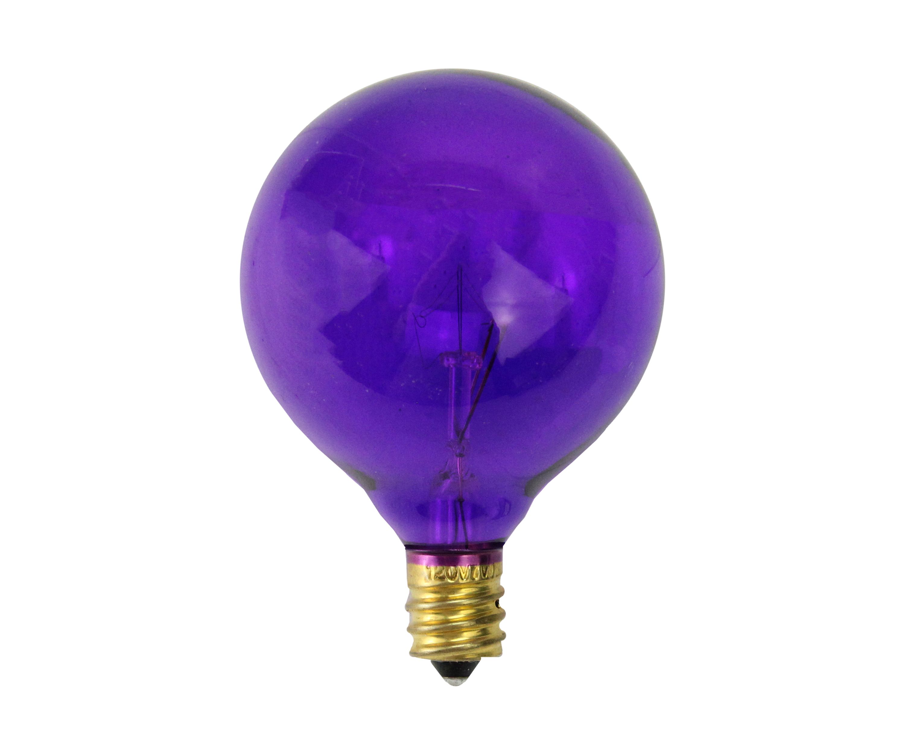 Pack of 25 Purple Transparent G50 Christmas Replacement Bulbs