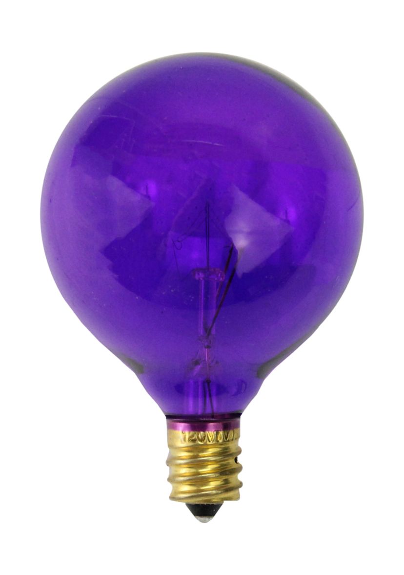 Pack of 25 Purple Transparent G50 Christmas Replacement Bulbs
