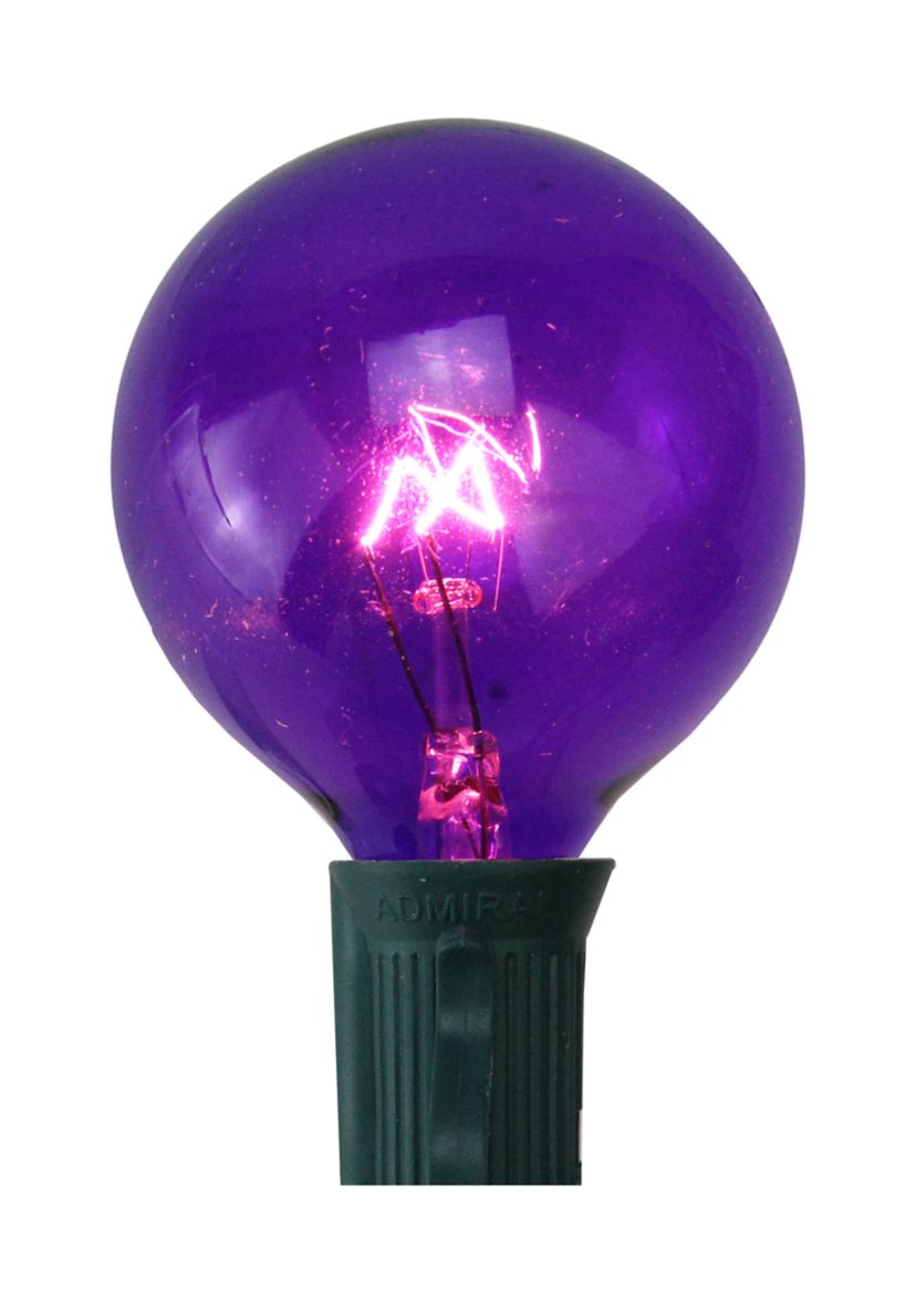 Pack of 25 Purple Transparent G50 Christmas Replacement Bulbs