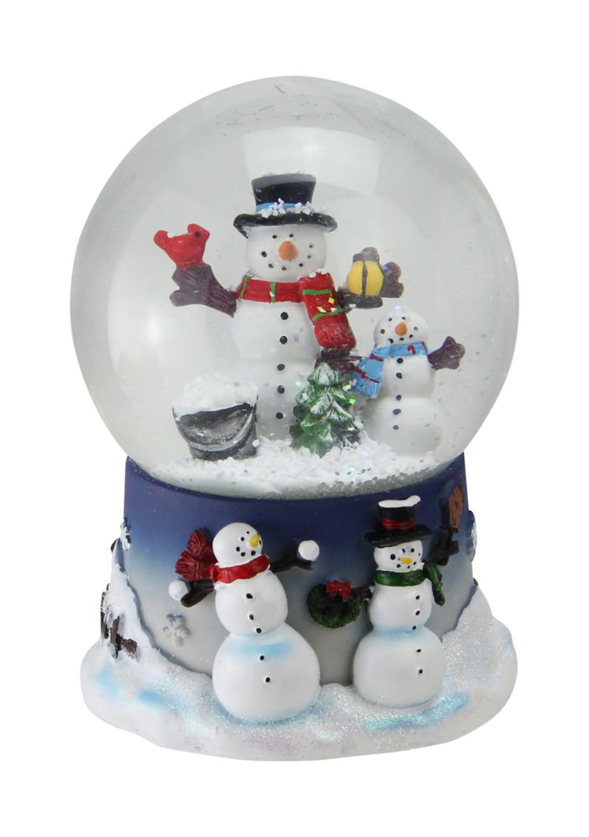 7Inch Snow Family Musical Christmas Snow Globe