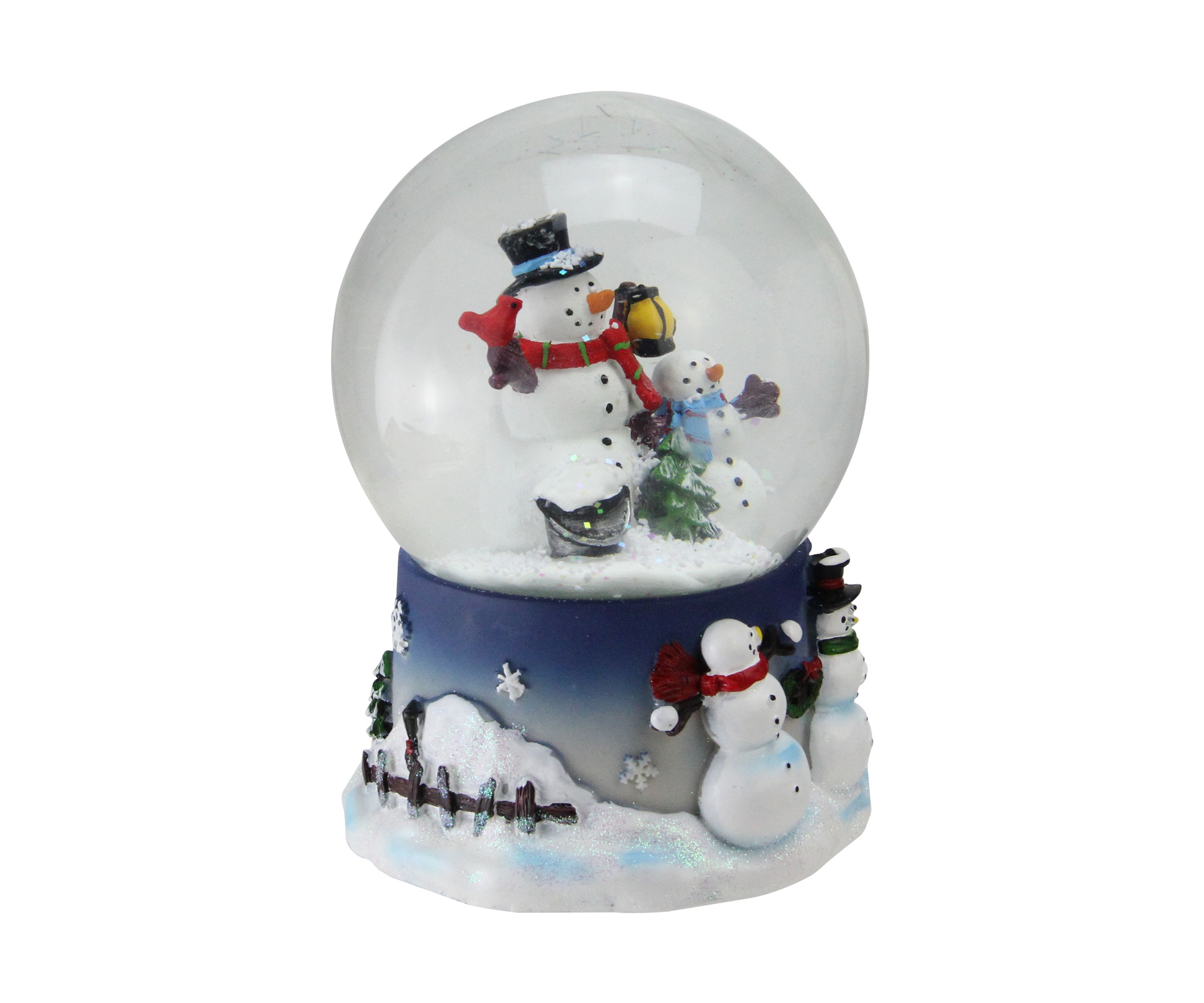 7Inch Snow Family Musical Christmas Snow Globe