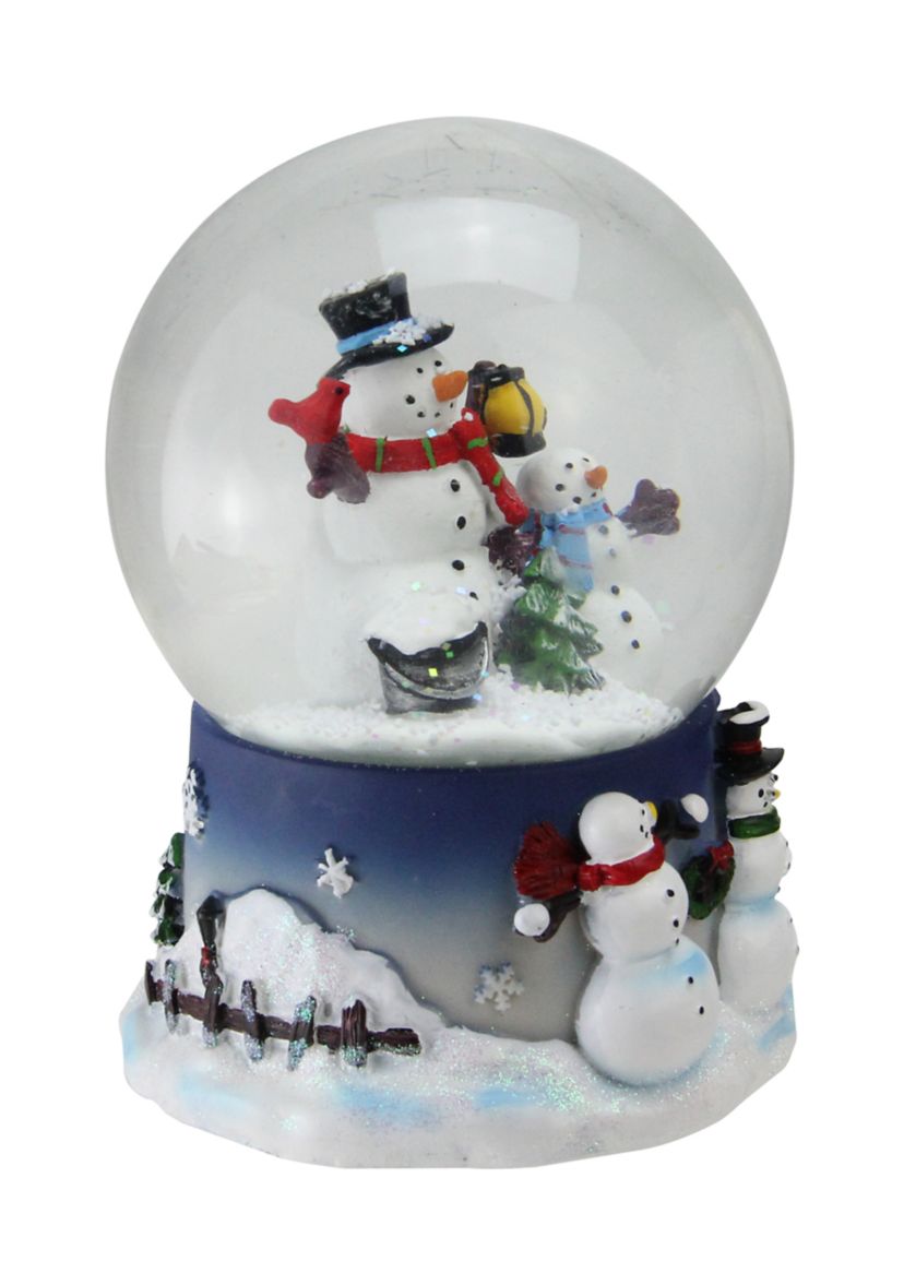 7Inch Snow Family Musical Christmas Snow Globe