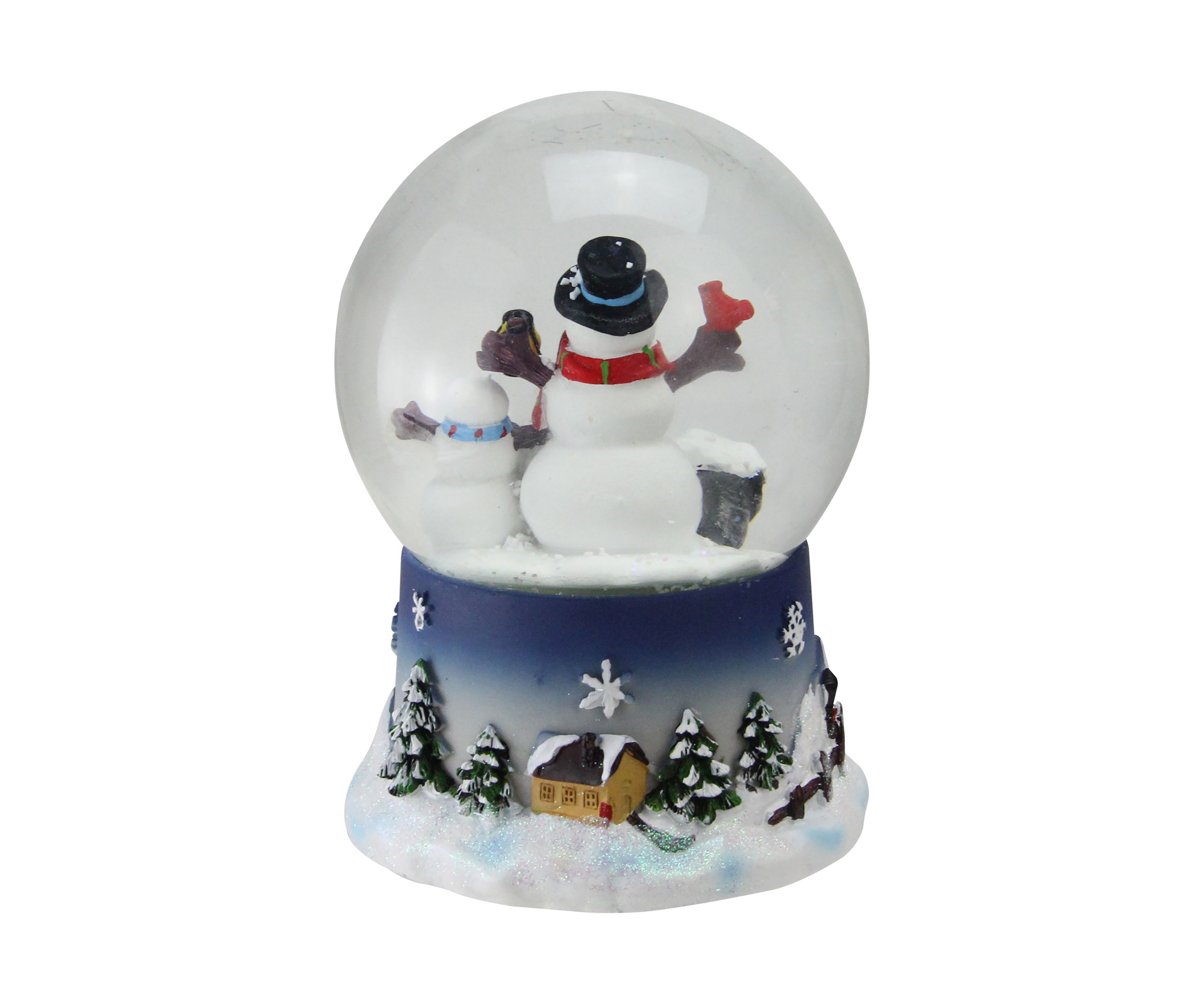 7Inch Snow Family Musical Christmas Snow Globe