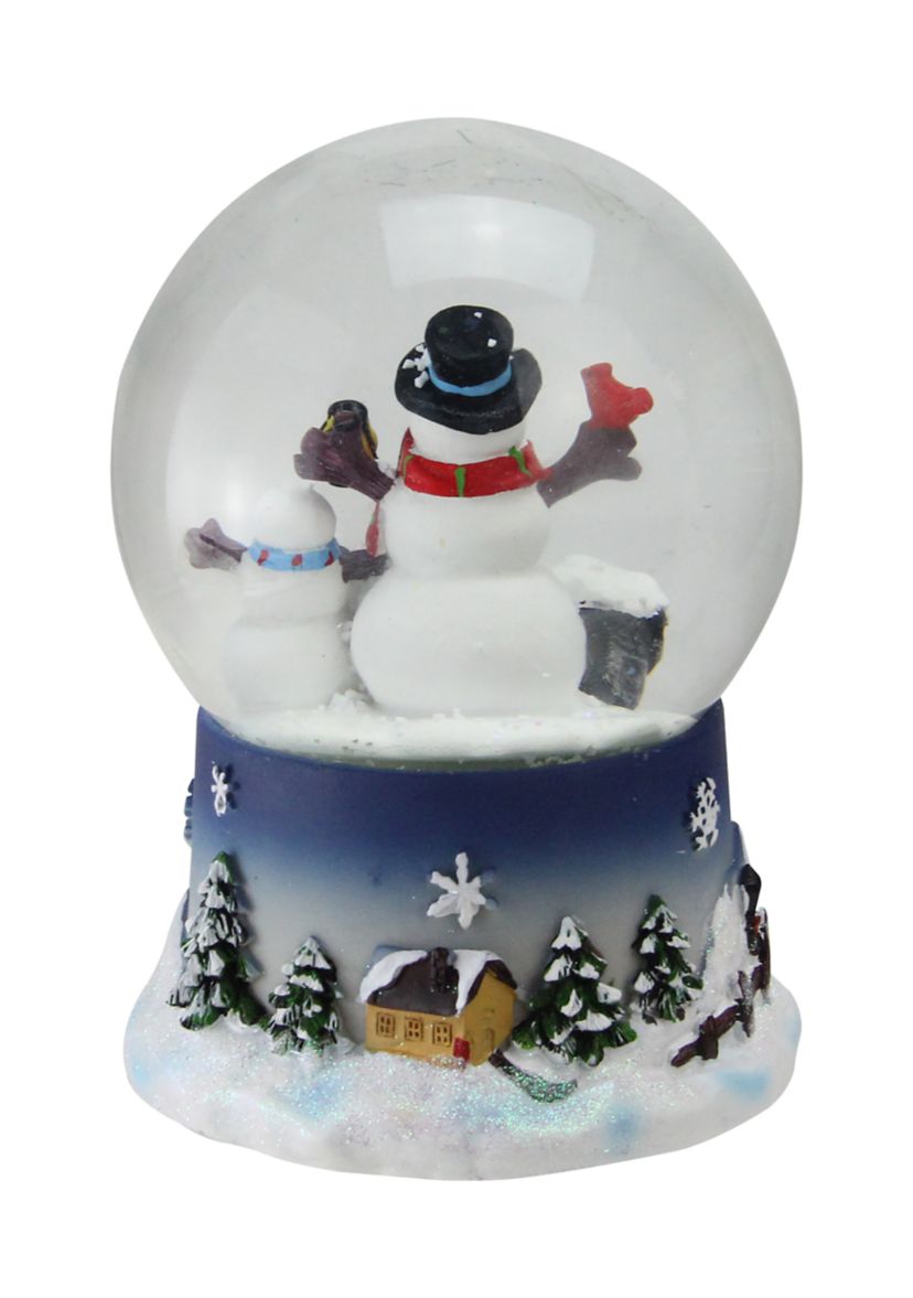 7Inch Snow Family Musical Christmas Snow Globe