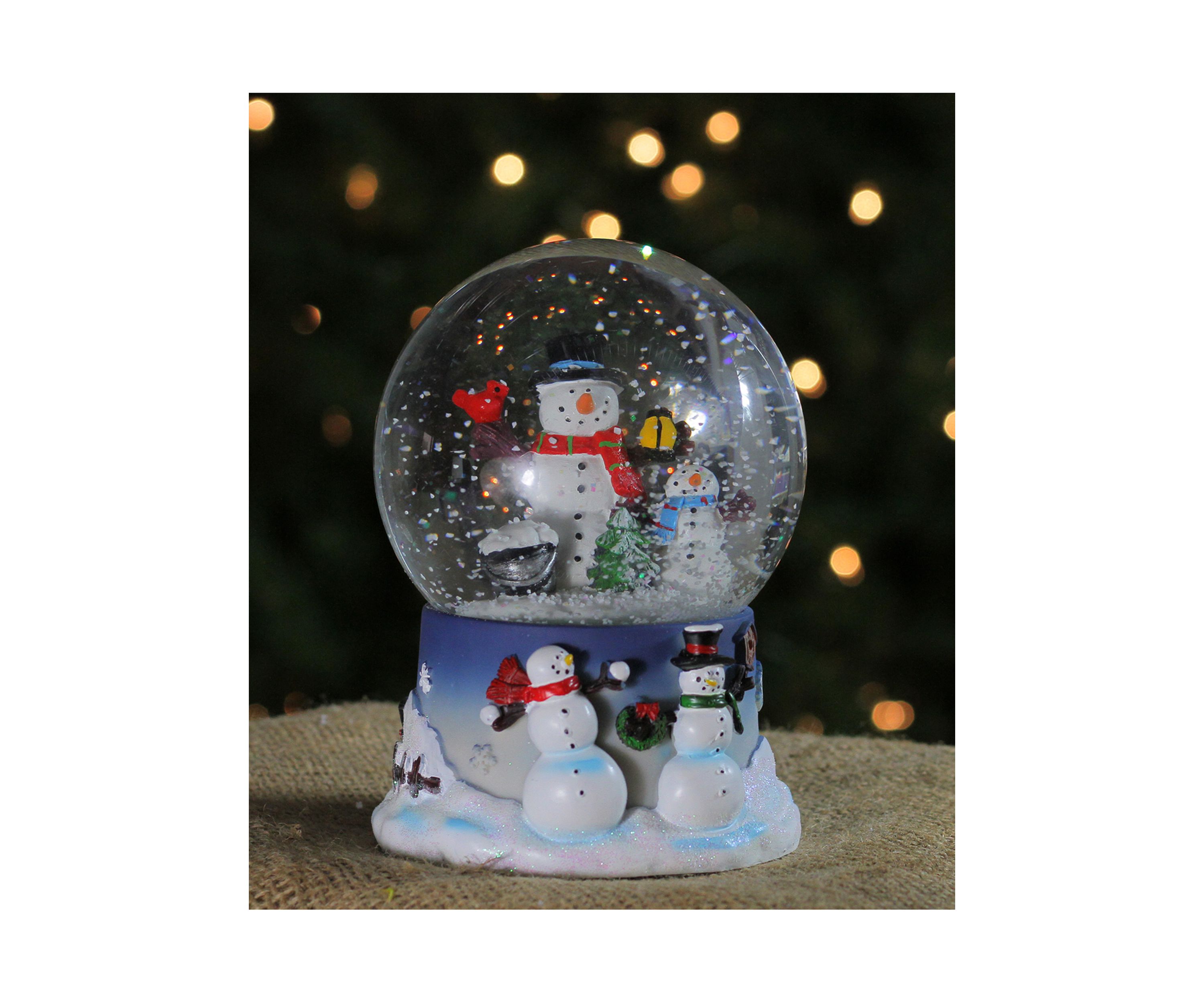 7Inch Snow Family Musical Christmas Snow Globe