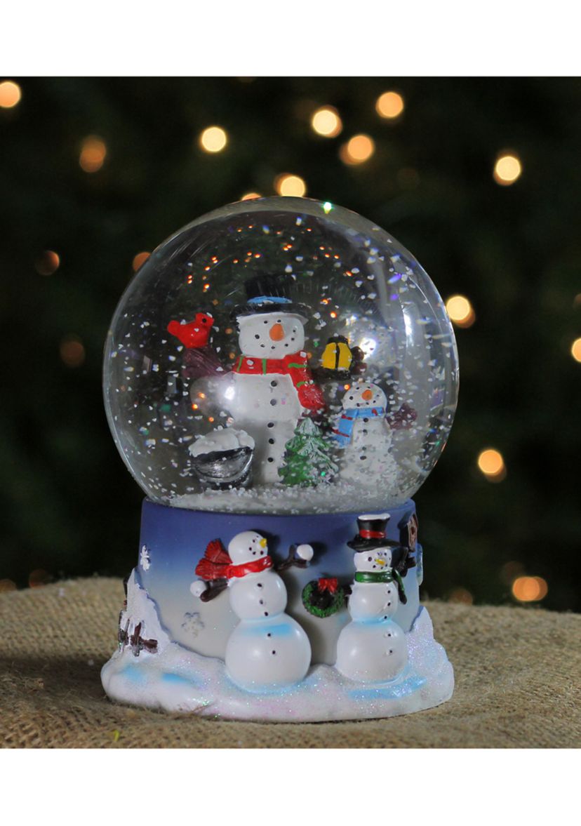 7Inch Snow Family Musical Christmas Snow Globe