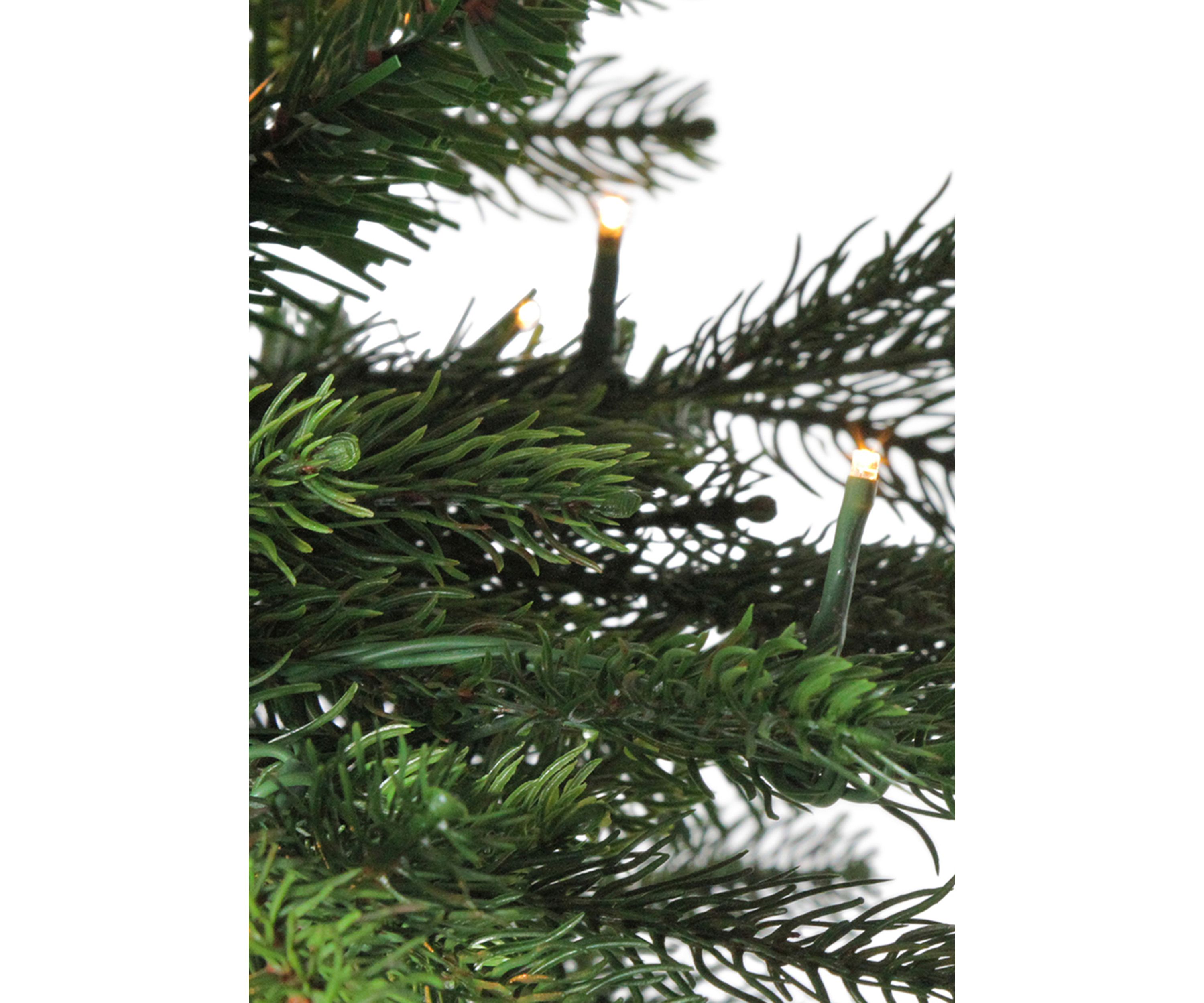 6 Pre-Lit Potted Oregon Noble Fir Slim Artificial Christmas Tree - Clear LED Lights