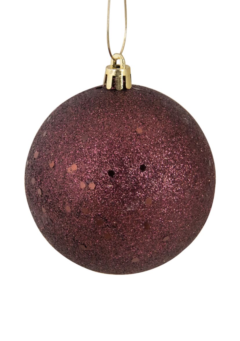 60ct Mulberry Shatterproof 4-Finish Christmas Ball Ornaments 2.5Inch (60mm)