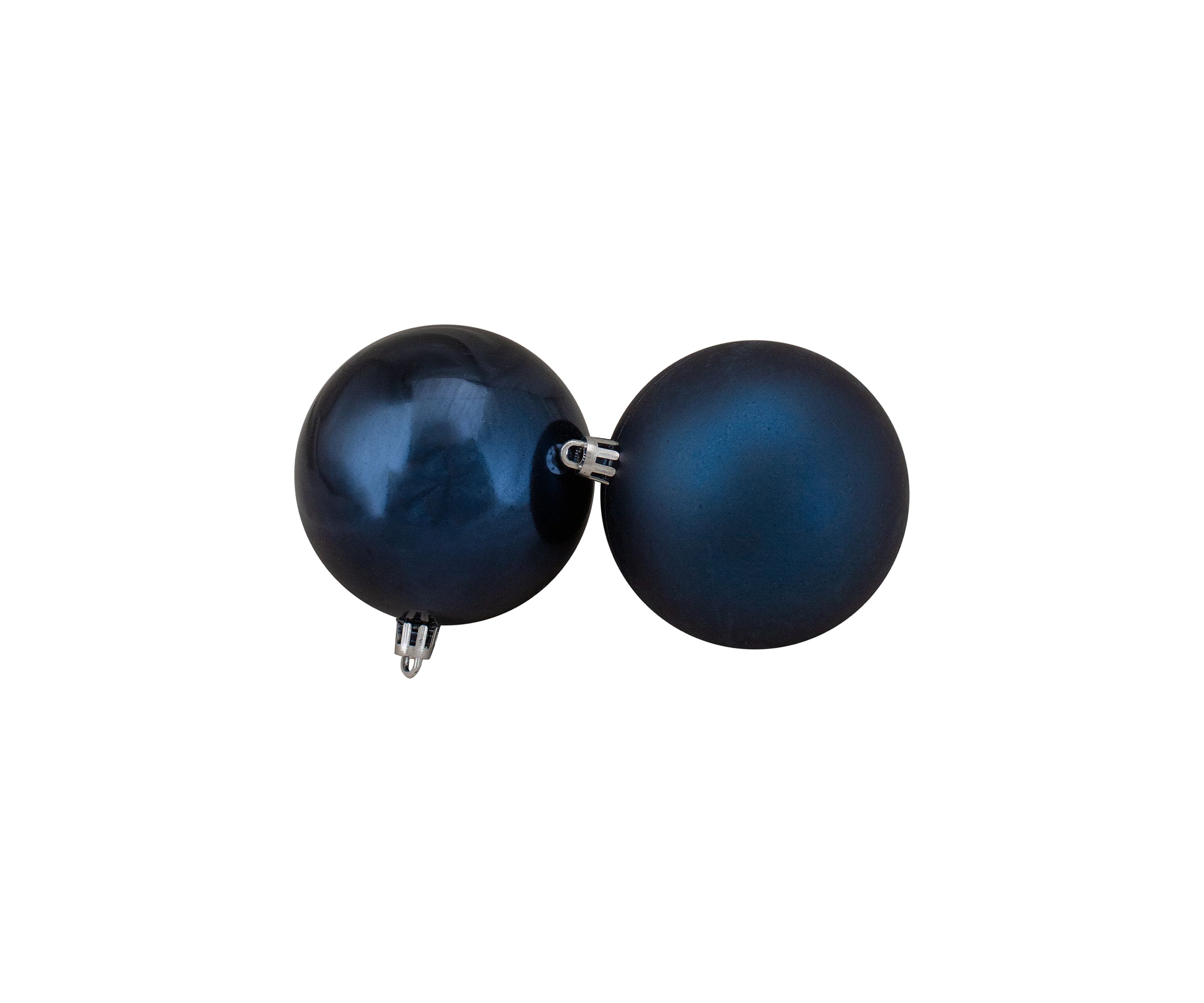60ct Sapphire Blue Shatterproof 2-Finish Christmas Ball Ornaments 2.5Inch (63mm)