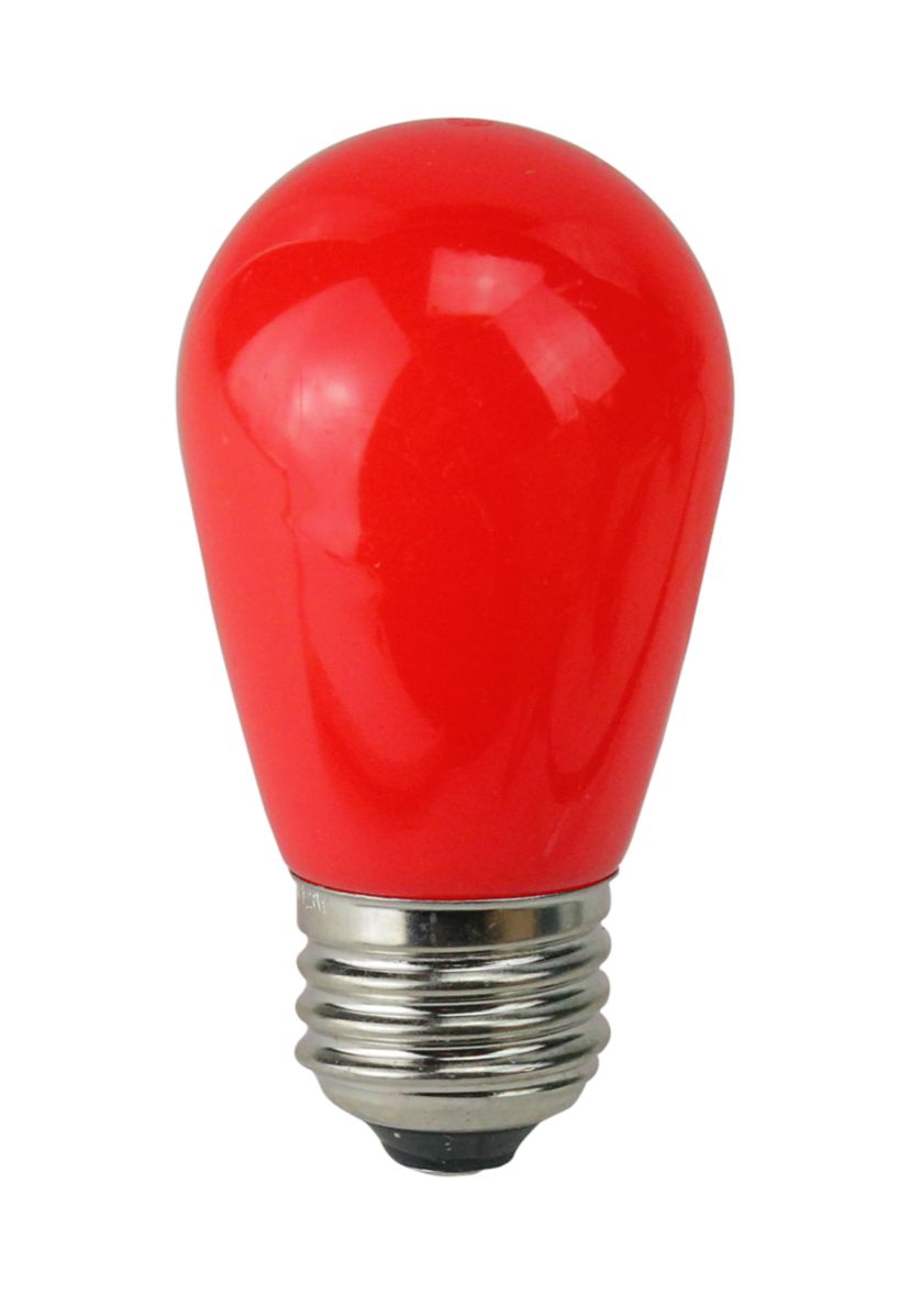 Pack of 25 Opaque Red LED S14 Christmas Replacement Bulbs
