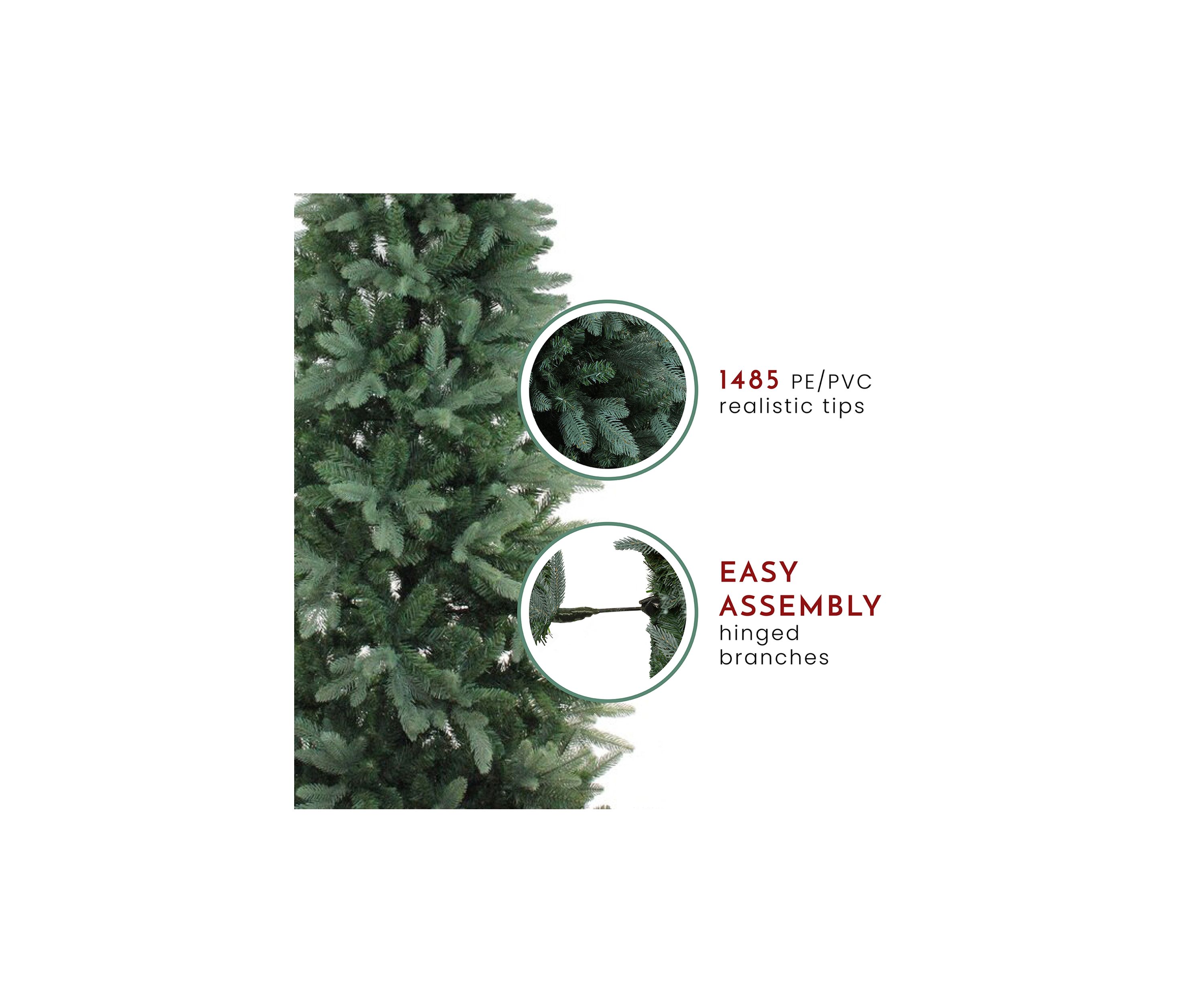 7.5 Green Slim Washington Frasier Fir Artificial Christmas Tree - Unlit