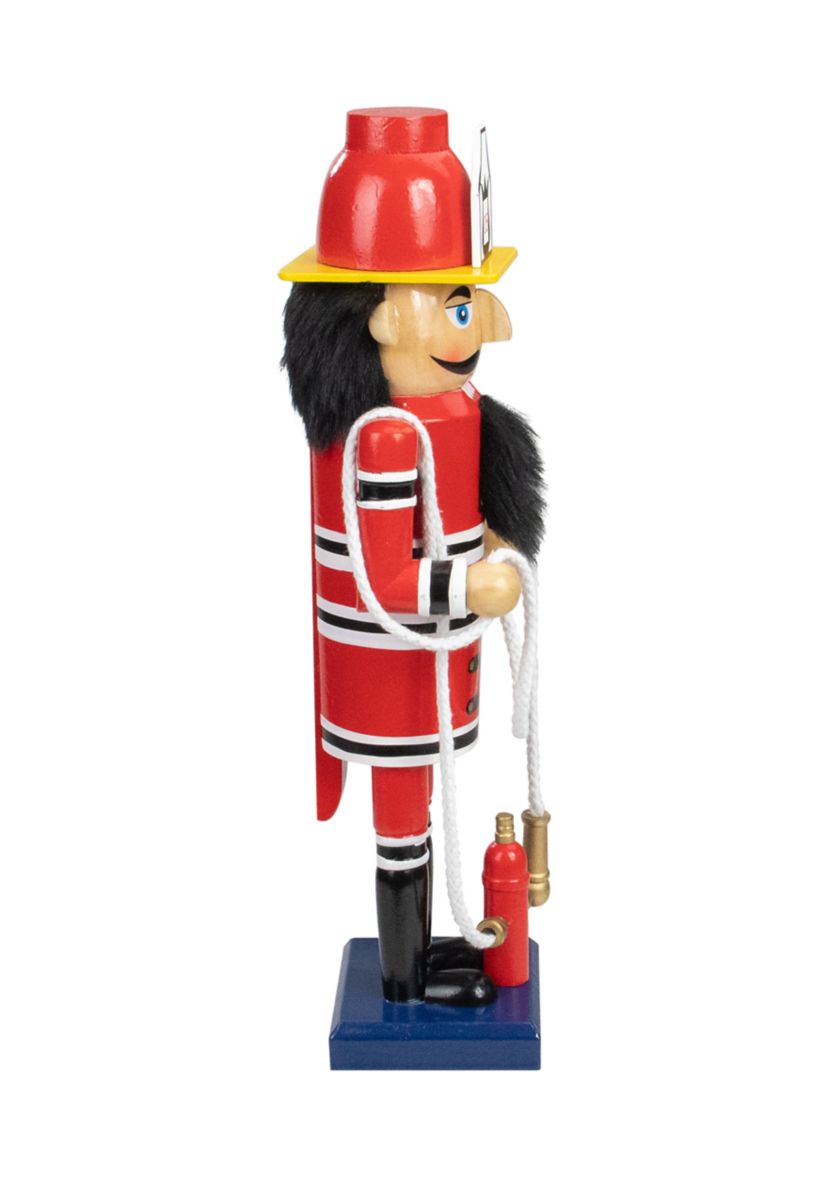 14 Red Wooden Fireman with Hose Christmas Nutcracker