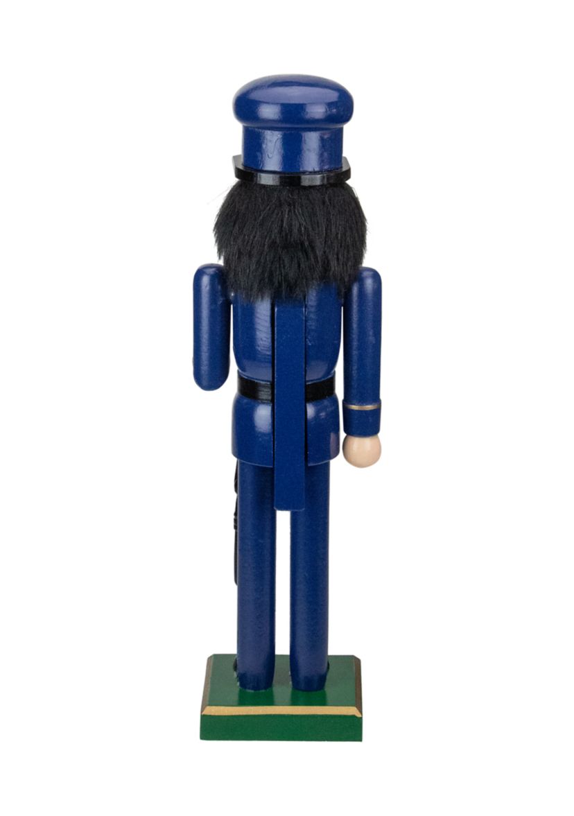 14Inch Blue and Black Wooden Police Officer Christmas Nutcracker