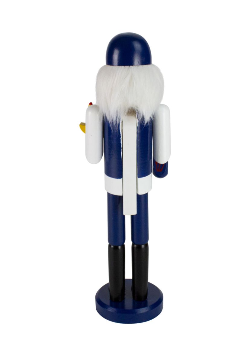 14Inch Wooden Hanukkah Nutcracker with Menorah and Dreidel