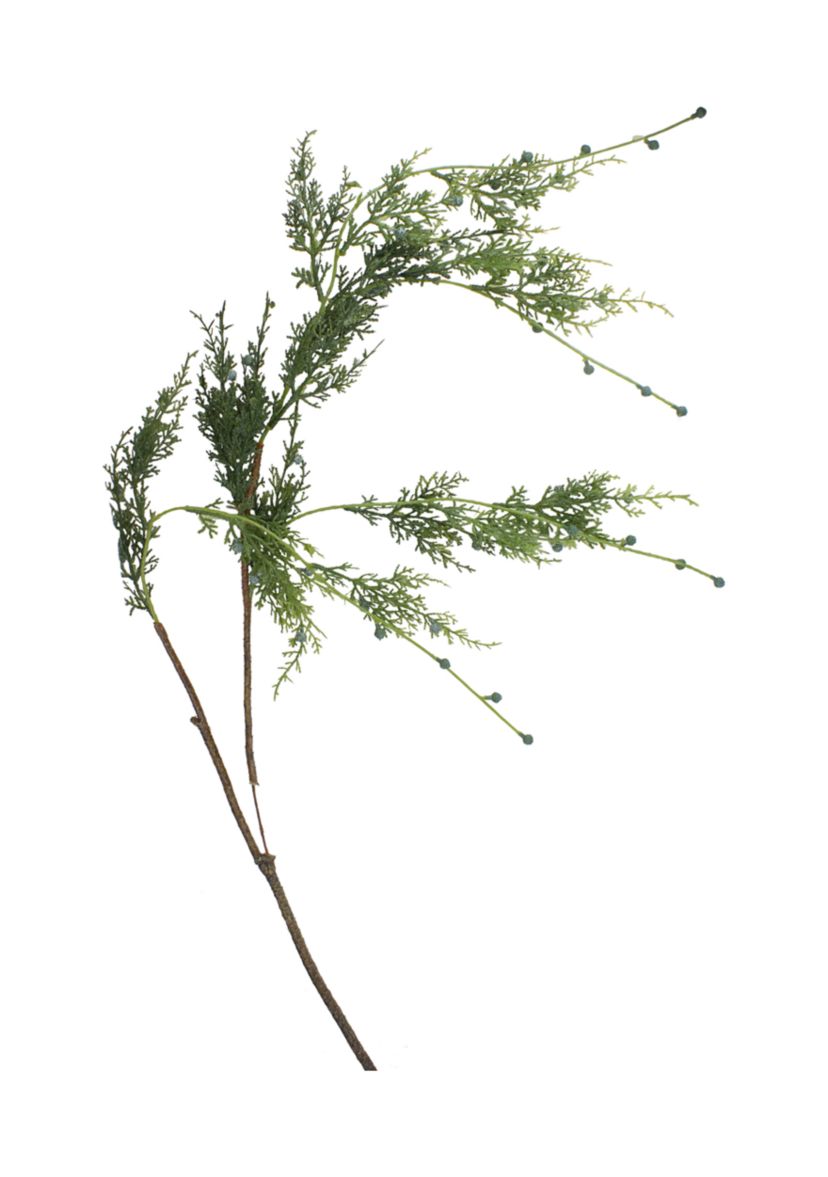 35.5Inch Green and Brown Cypress Hanging Artificial Christmas Spray