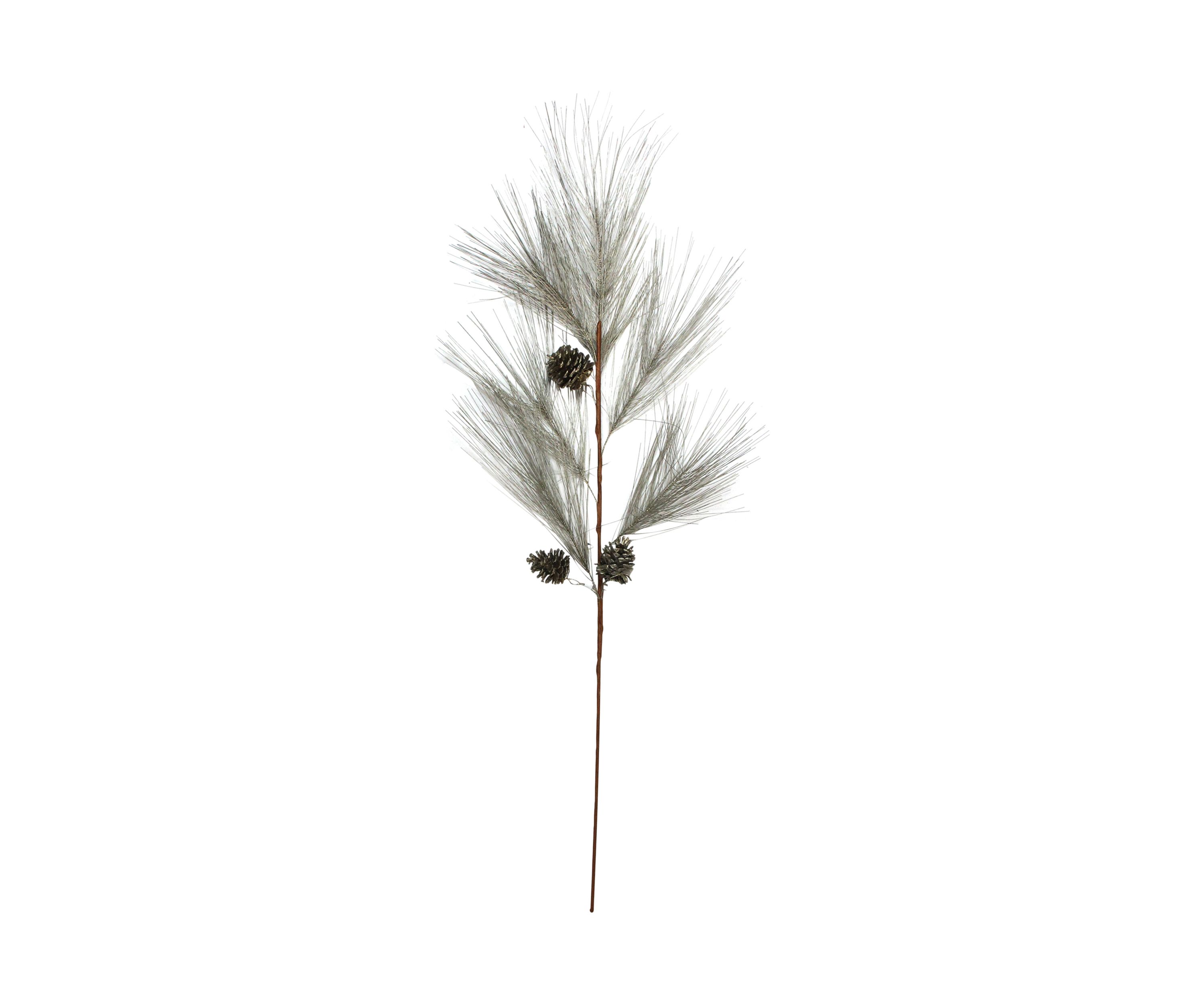 40Inch Brown and Gray Long Needle Pine Cone Artificial Christmas Spray