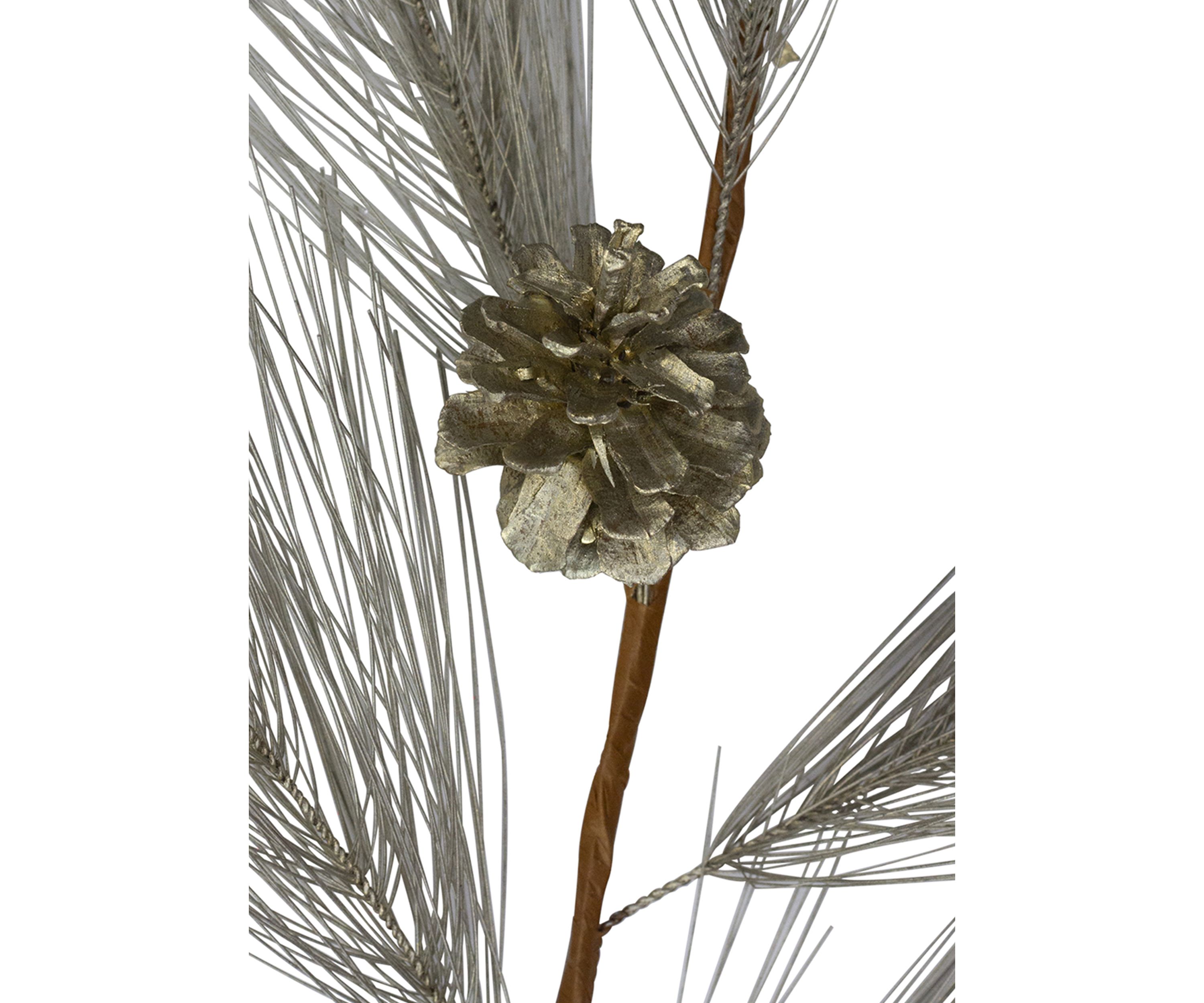 40Inch Brown and Gray Long Needle Pine Cone Artificial Christmas Spray