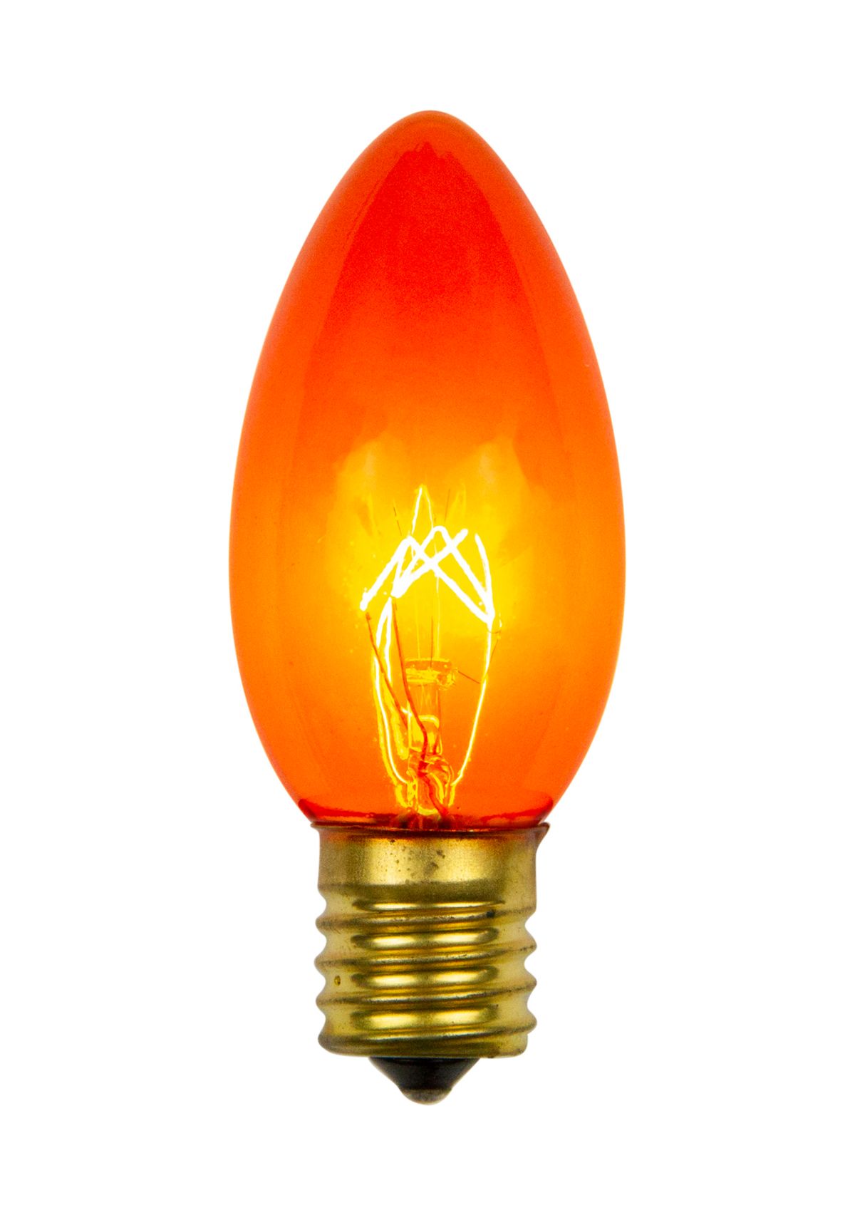 Pack of 25 Incandescent C9 Orange Christmas Replacement Bulbs