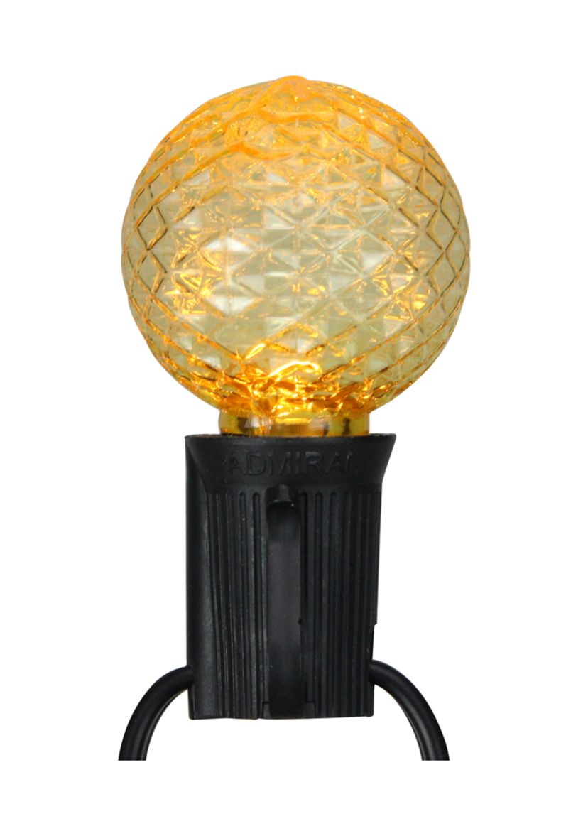 Pack of 25 Faceted LED G40 Multi-Color Christmas Replacement Bulbs