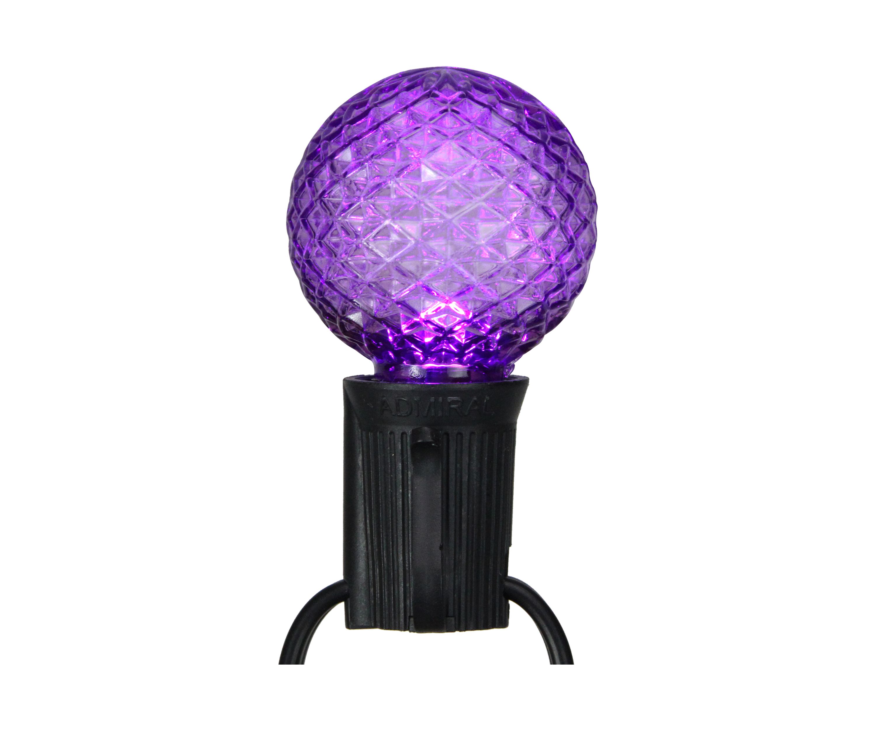 Pack of 25 Faceted LED G40 Multi-Color Christmas Replacement Bulbs