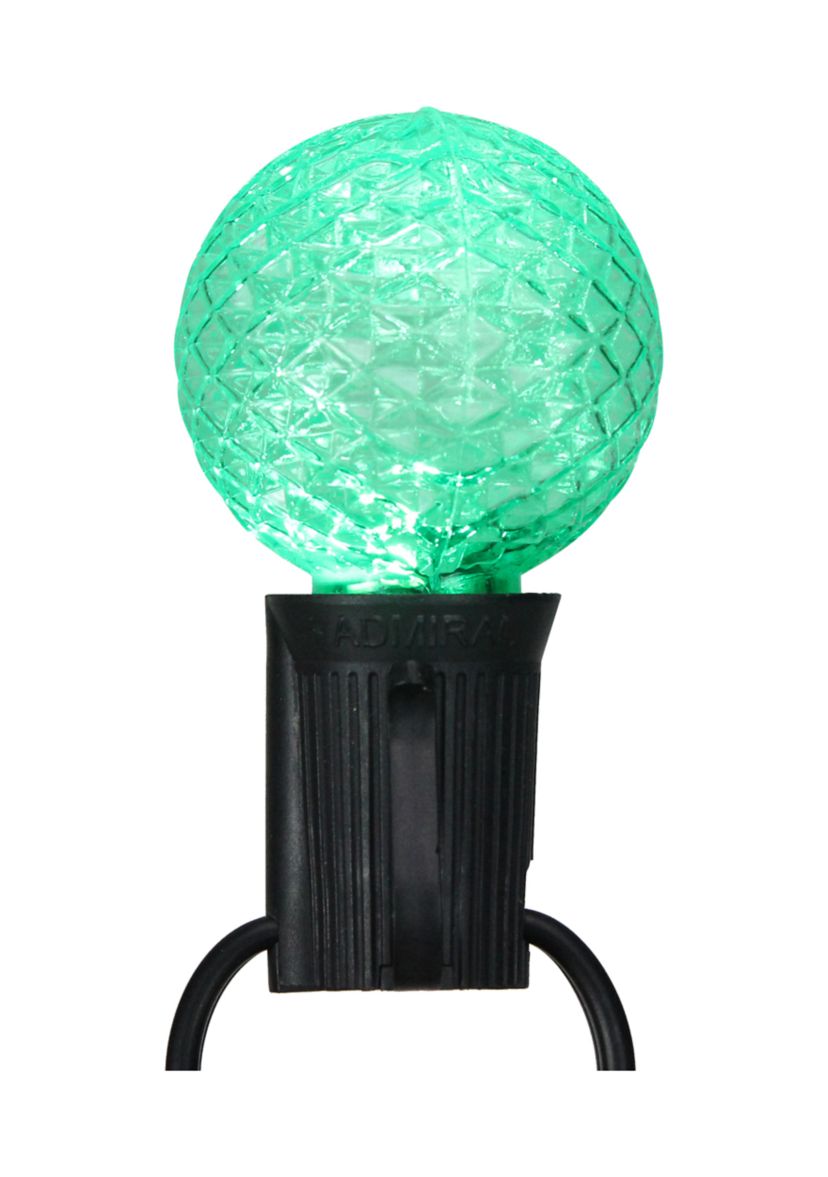 Pack of 25 Faceted LED G40 Multi-Color Christmas Replacement Bulbs