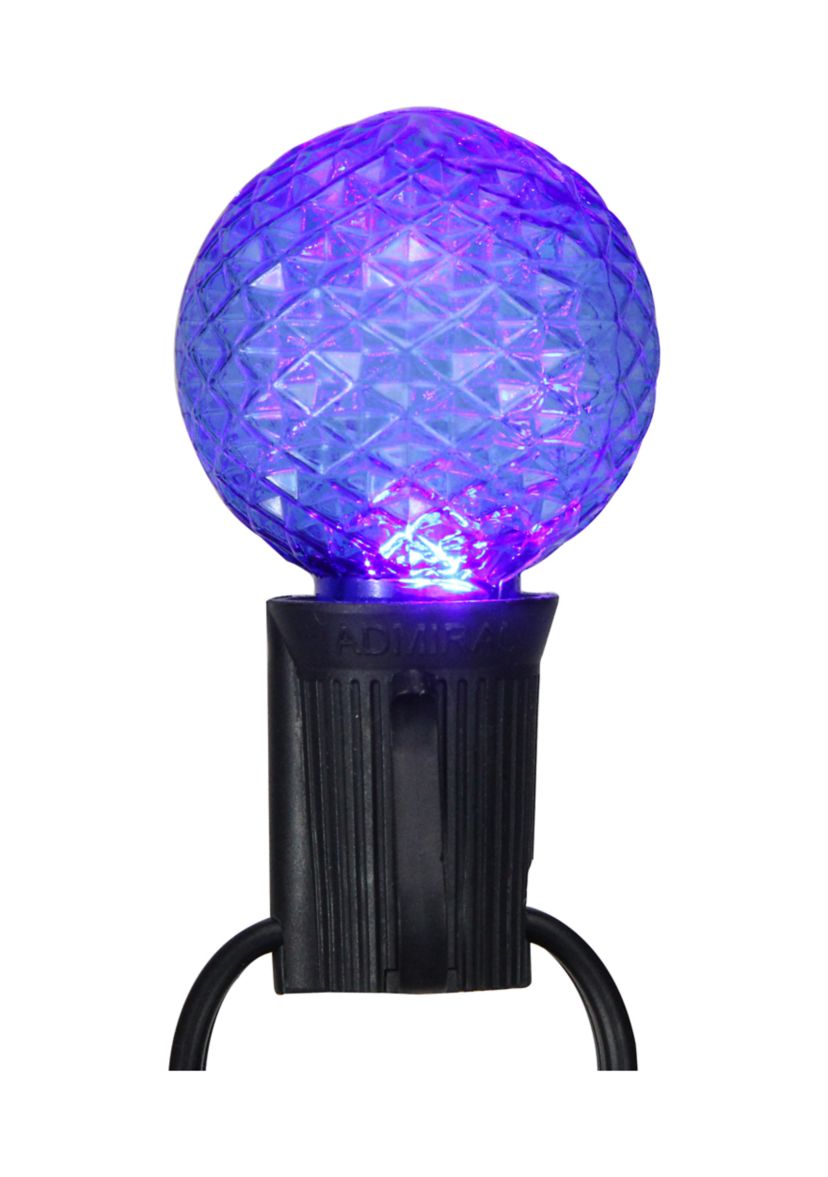 Pack of 25 Faceted LED G40 Multi-Color Christmas Replacement Bulbs