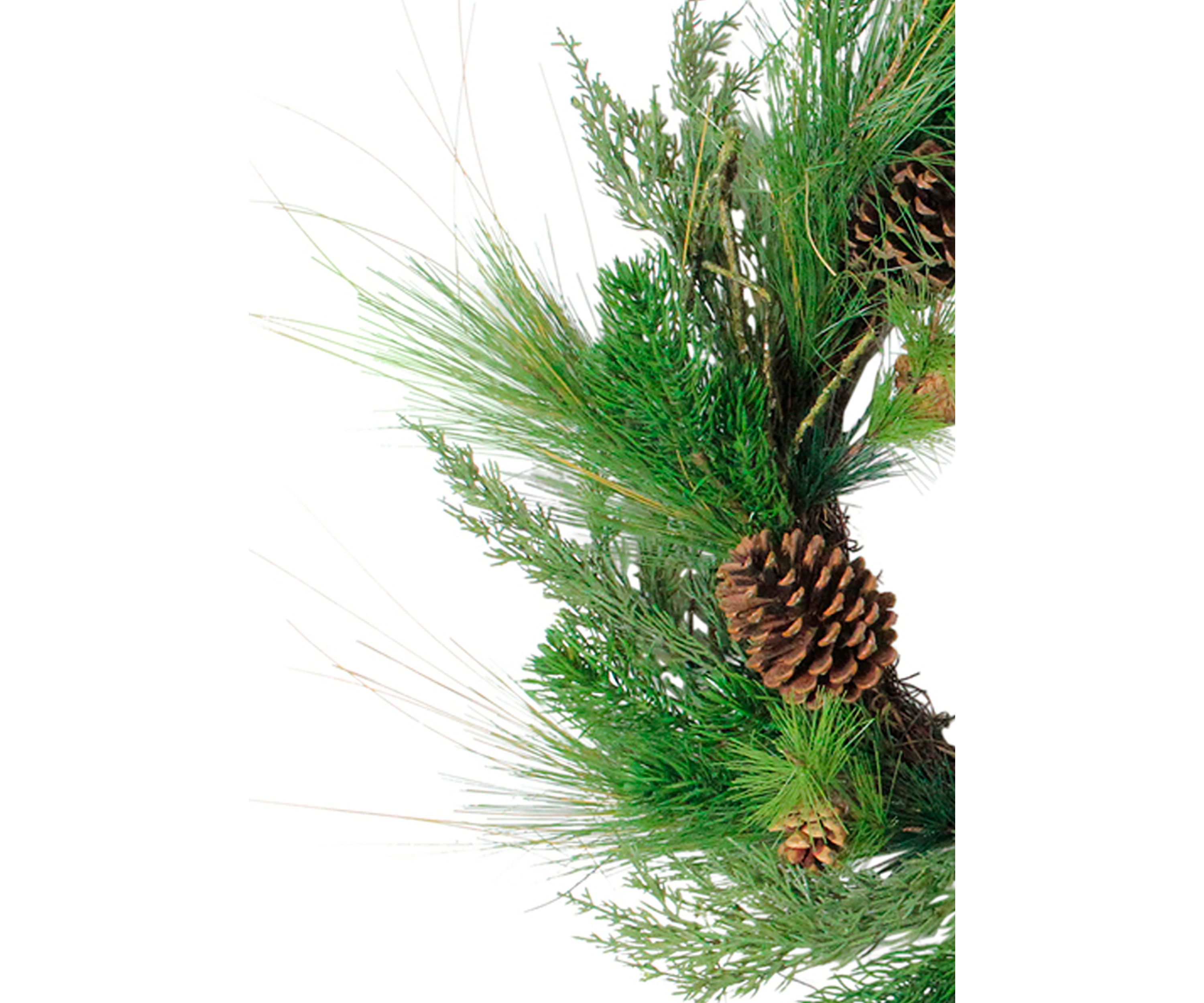 Pine Cones and Needles Artificial Christmas Wreath - 24-Inch  Unlit