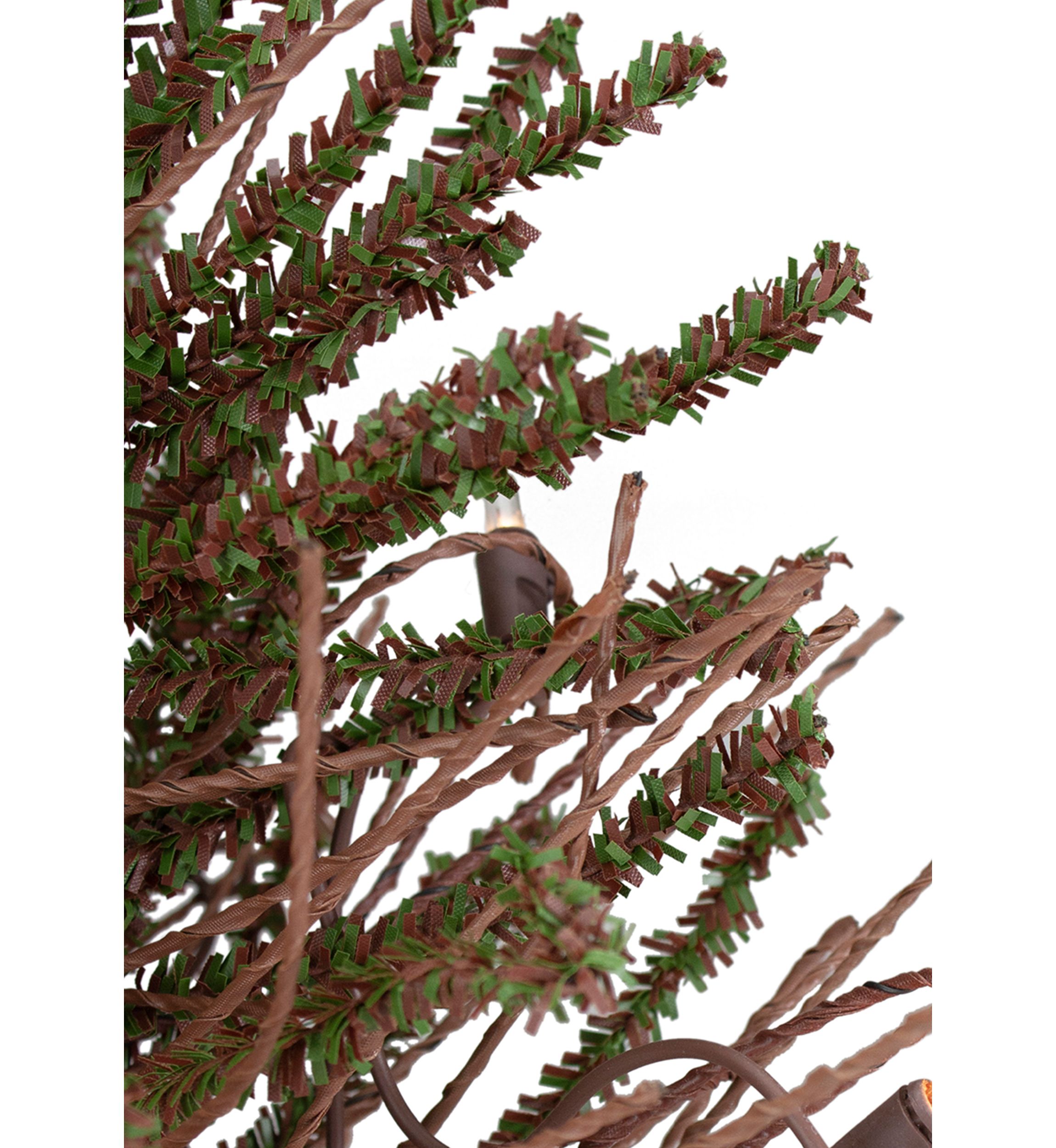 18Inch Pre-Lit Potted Warsaw Twig Artificial Christmas Tree - Clear Lights