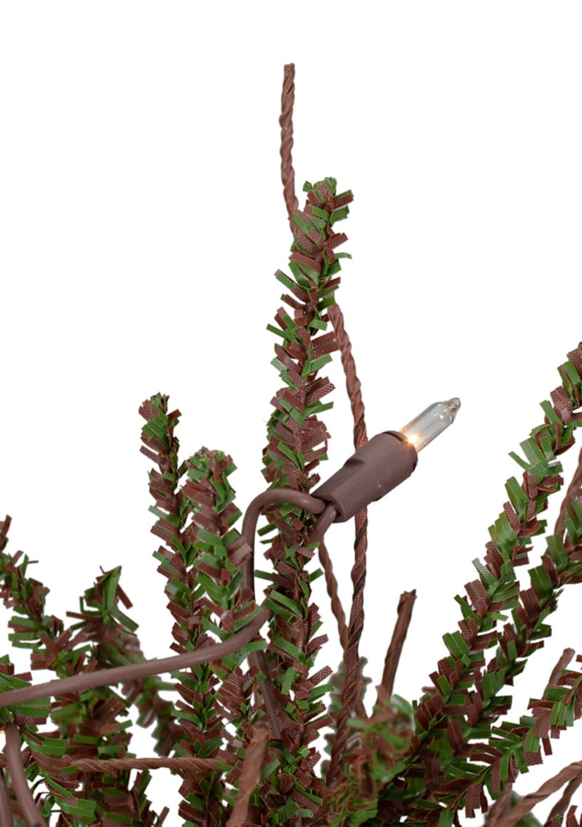 18Inch Pre-Lit Potted Warsaw Twig Artificial Christmas Tree - Clear Lights