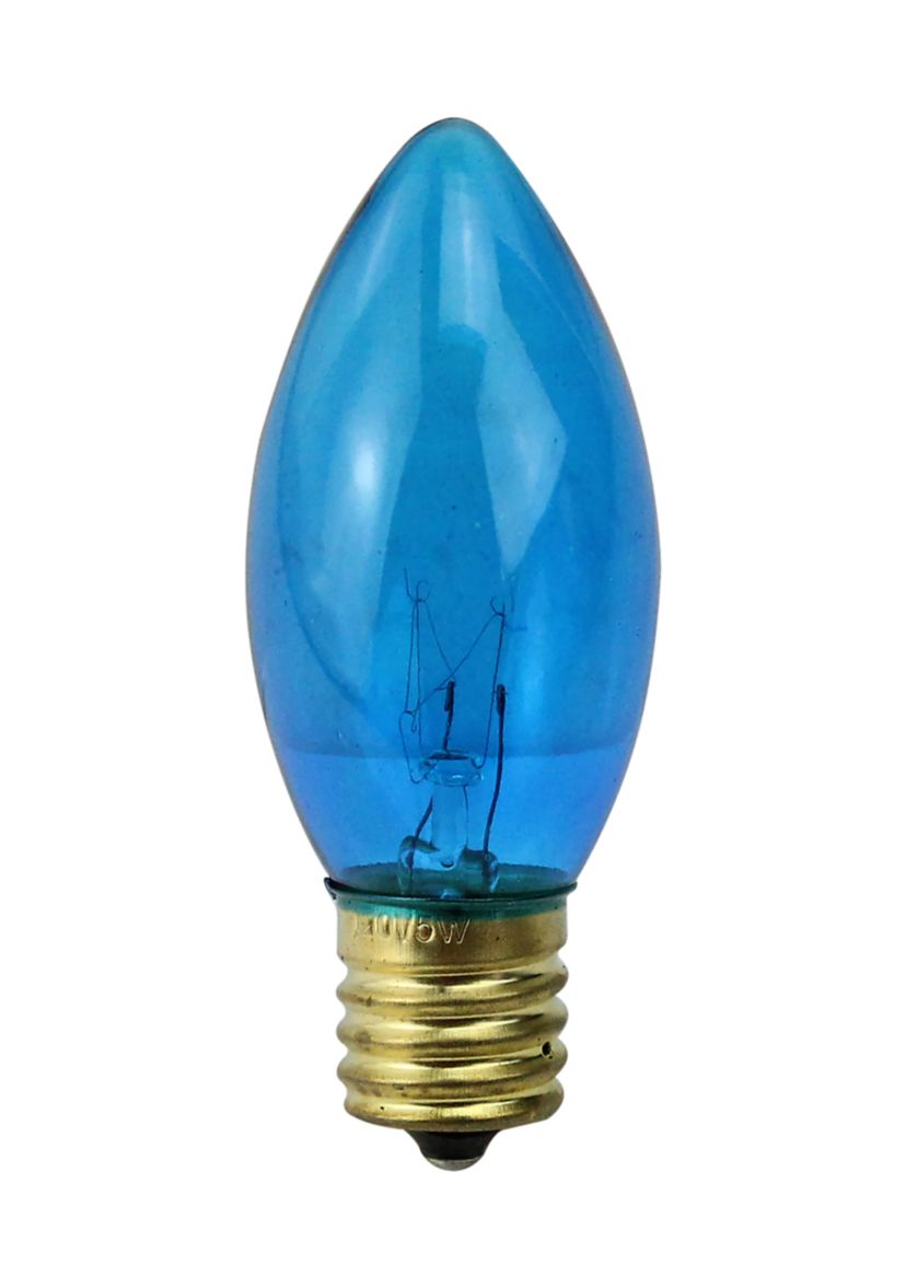 Pack of 25 Incandescent C9 Blue Christmas Replacement Bulbs