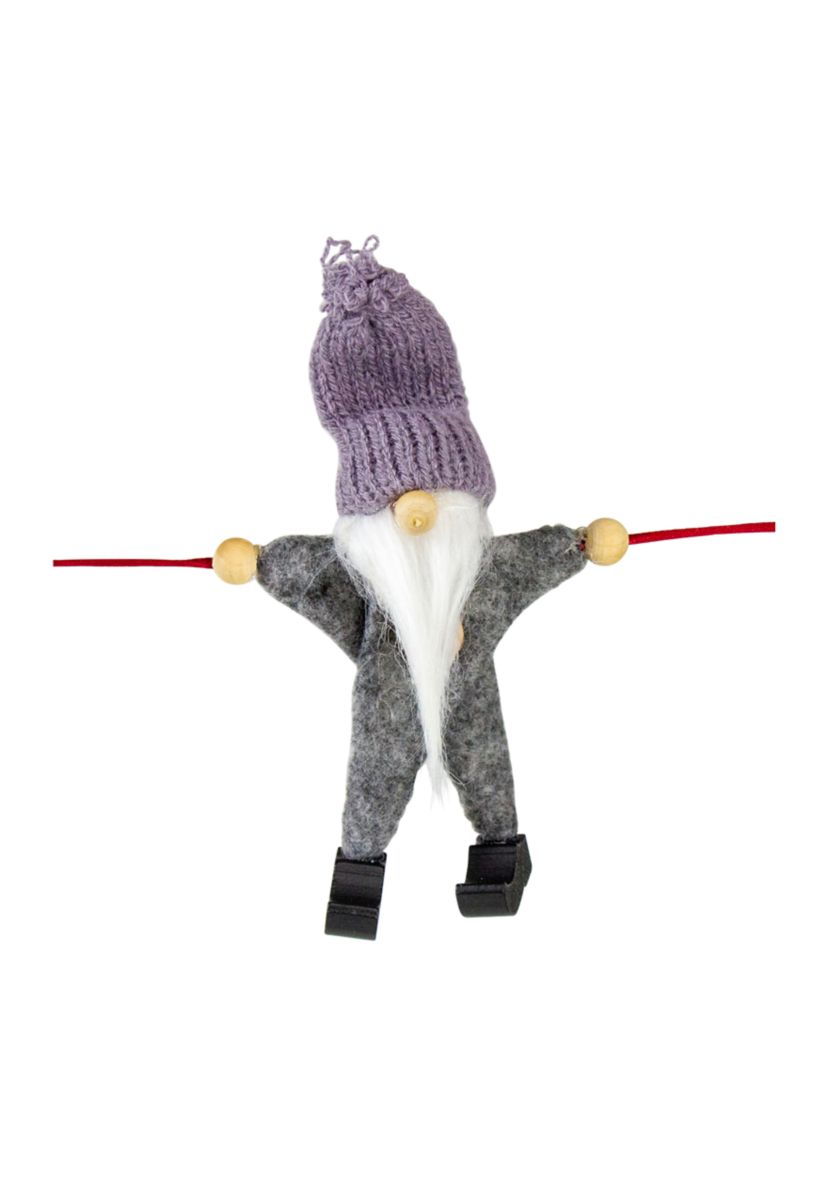 30 Inch Gray and White Knit Gnome Novelty Christmas Garland