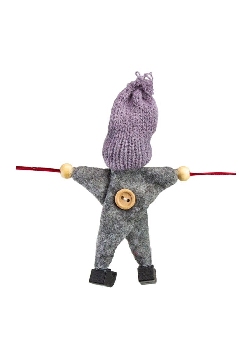 30 Inch Gray and White Knit Gnome Novelty Christmas Garland