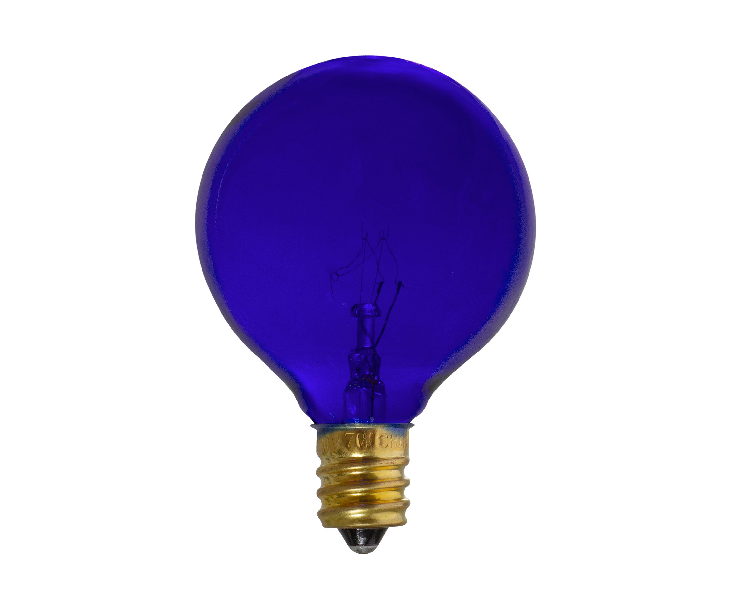 Pack of 25 Incandescent G50 Blue Christmas Replacement Bulbs