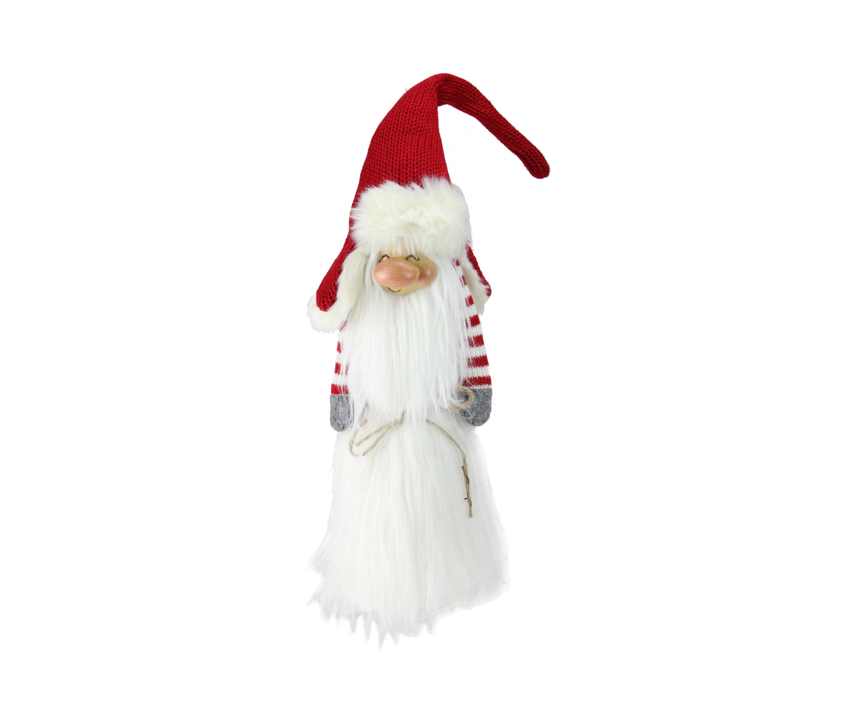 22Inch White and Red Slim Santa Gnome Christmas Tabletop Decor