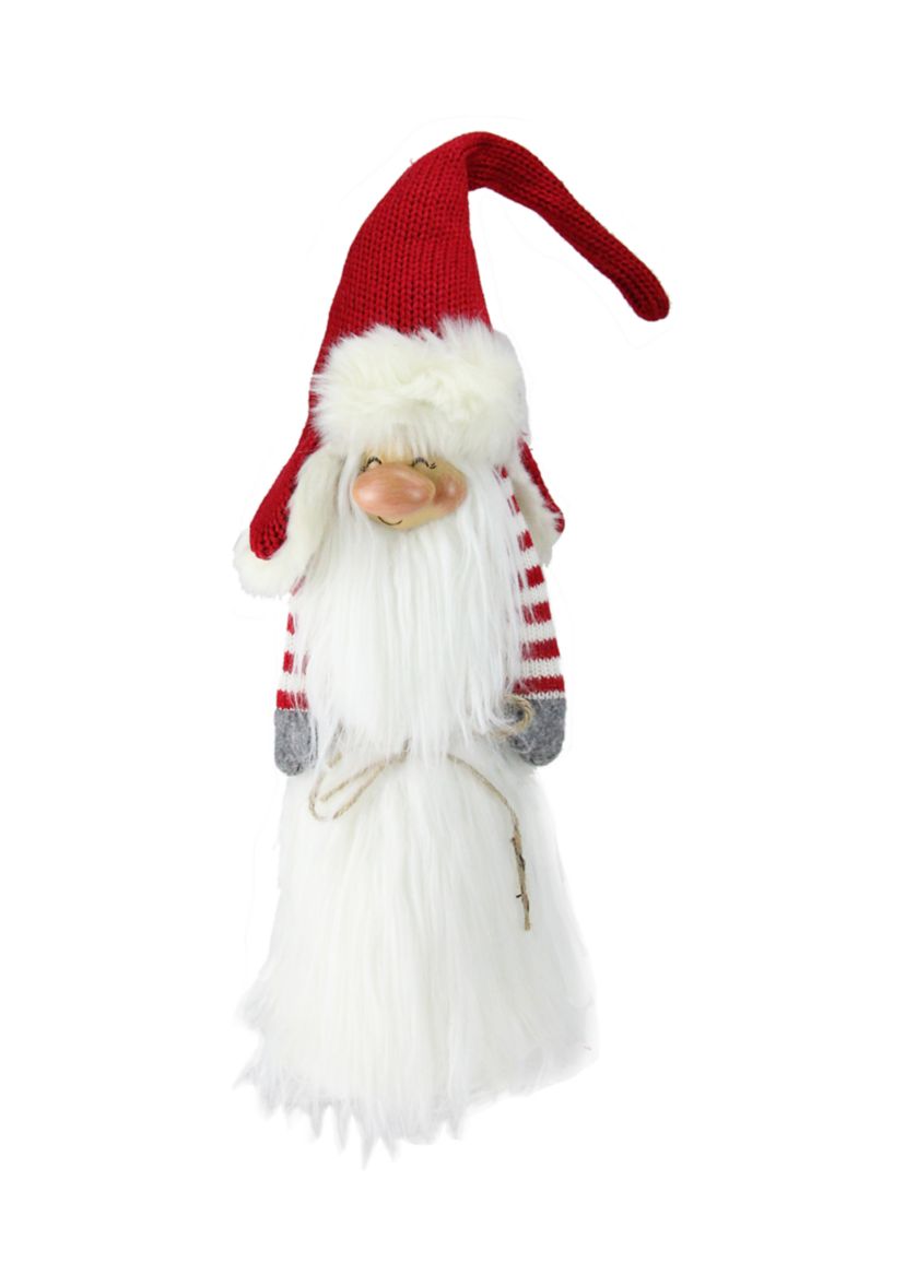 22Inch White and Red Slim Santa Gnome Christmas Tabletop Decor