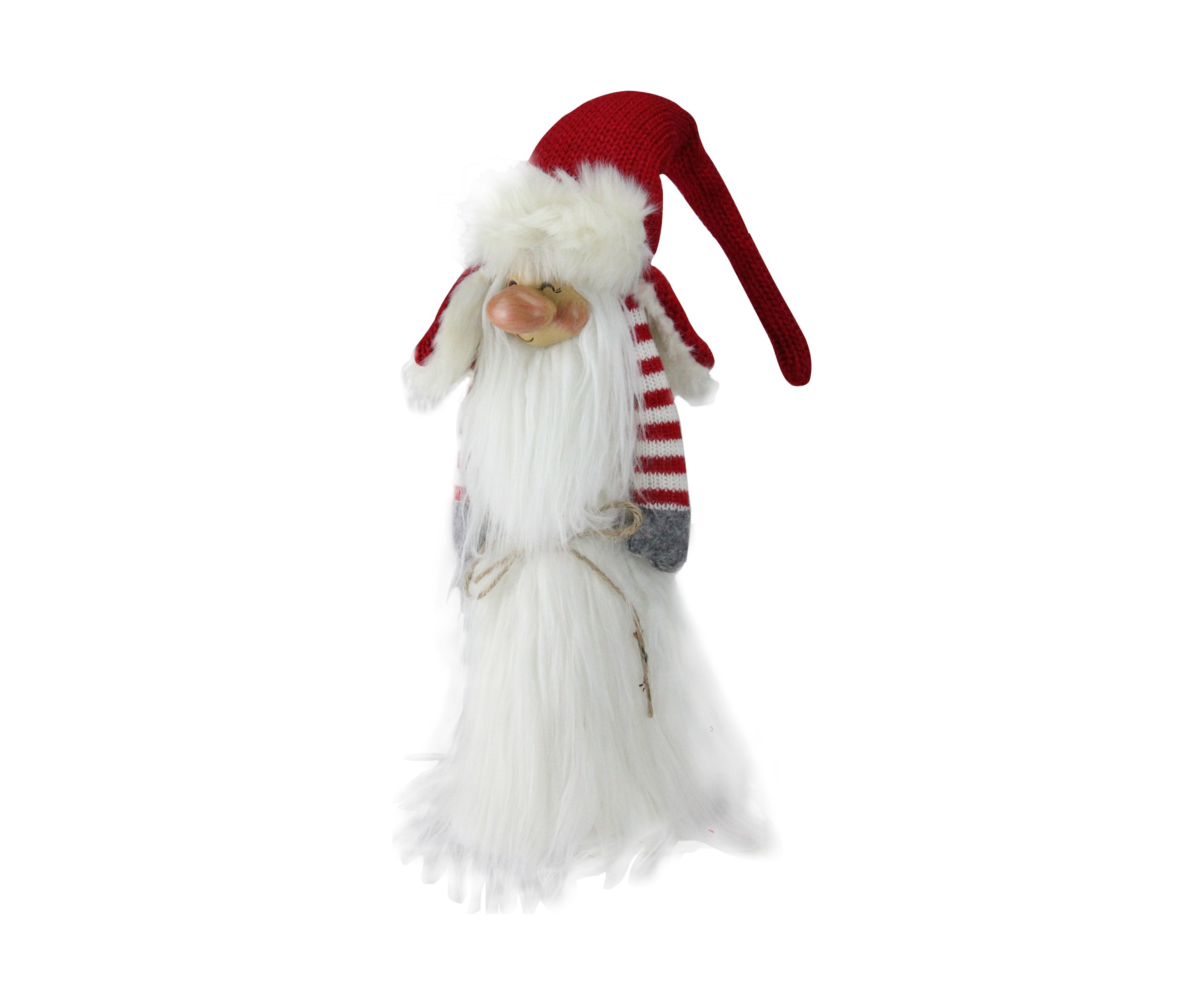 22Inch White and Red Slim Santa Gnome Christmas Tabletop Decor