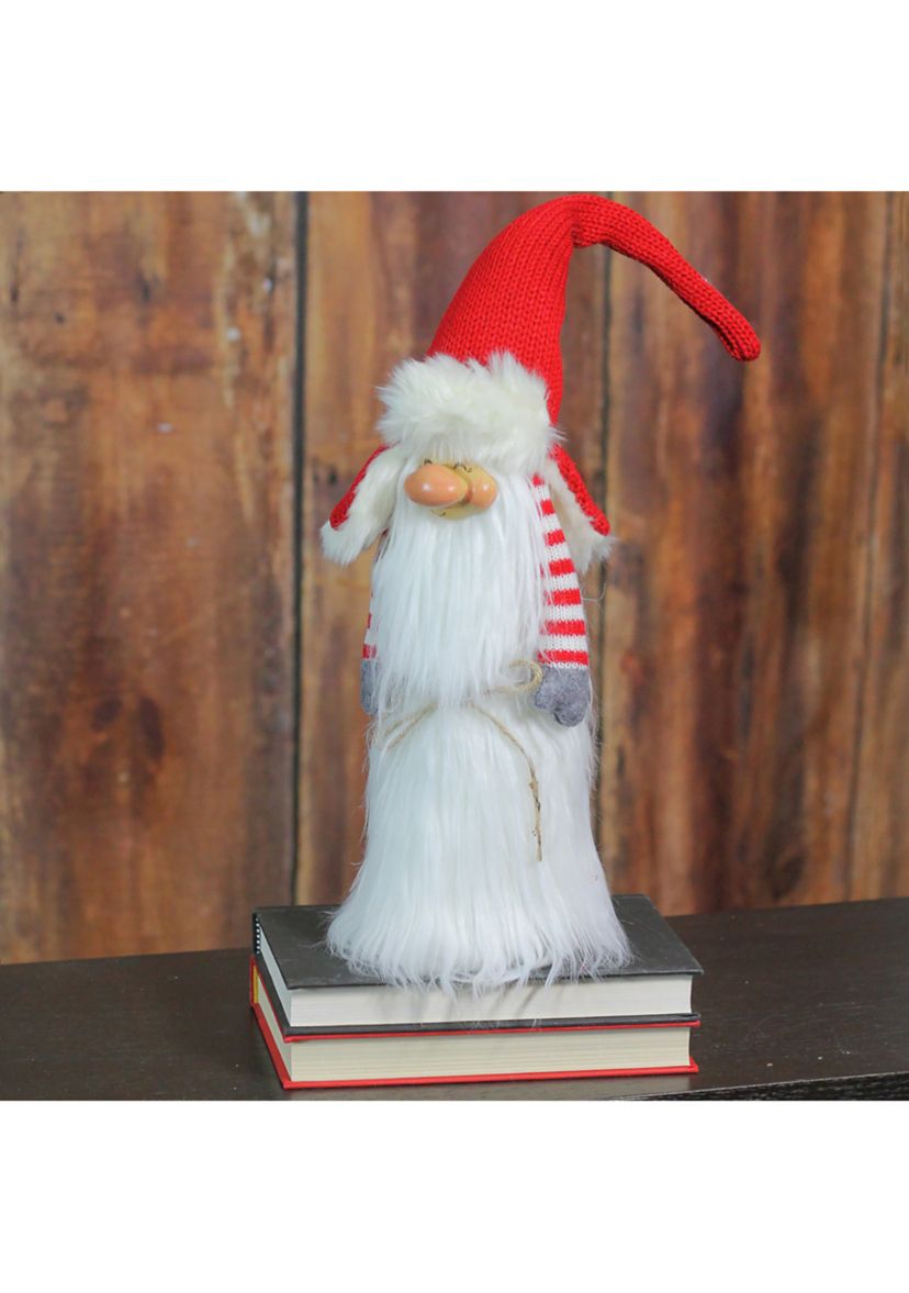 22Inch White and Red Slim Santa Gnome Christmas Tabletop Decor