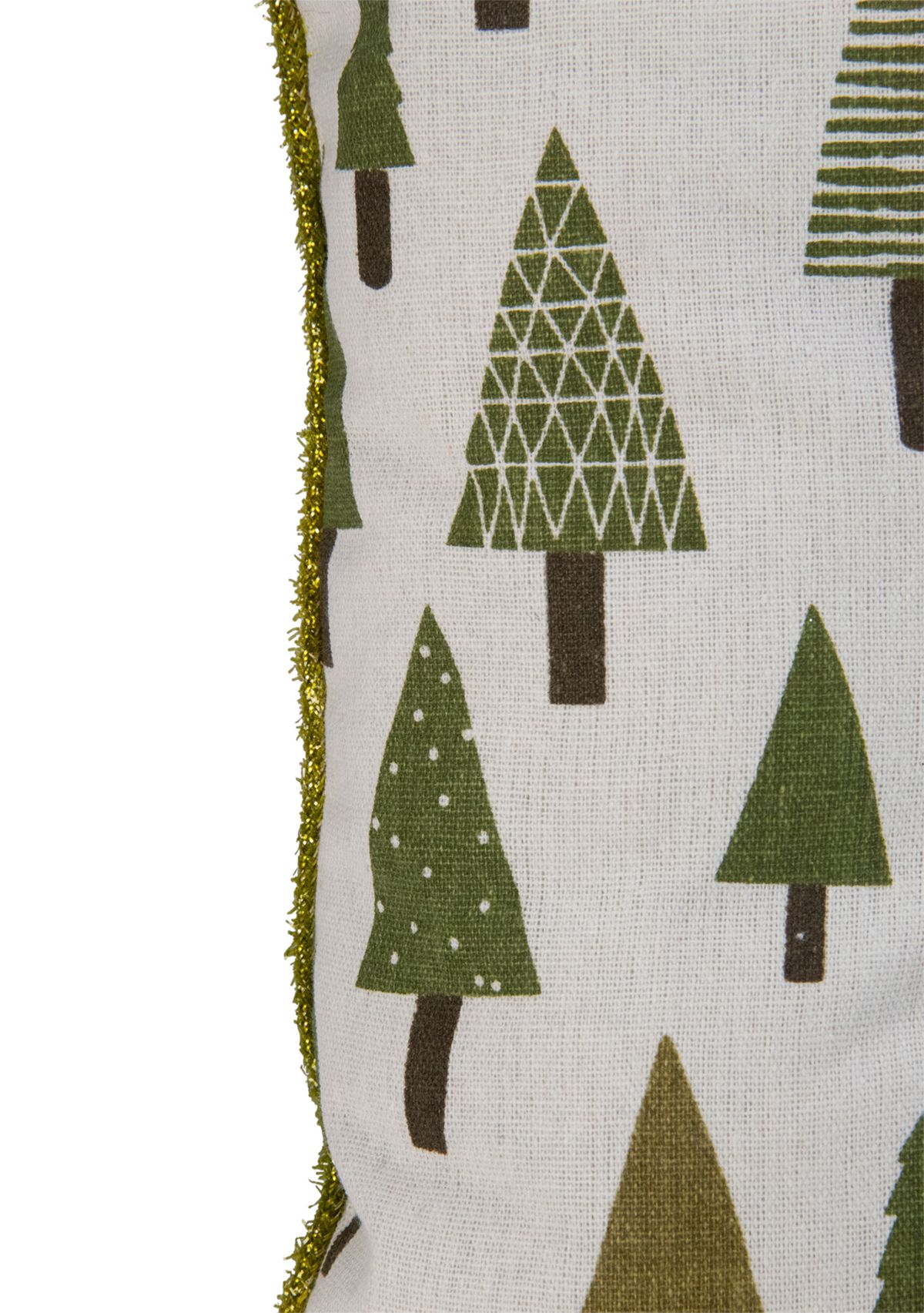 15Inch Forest Green Tree Print Rustic Woodland Decorative Christmas Throw Pillow