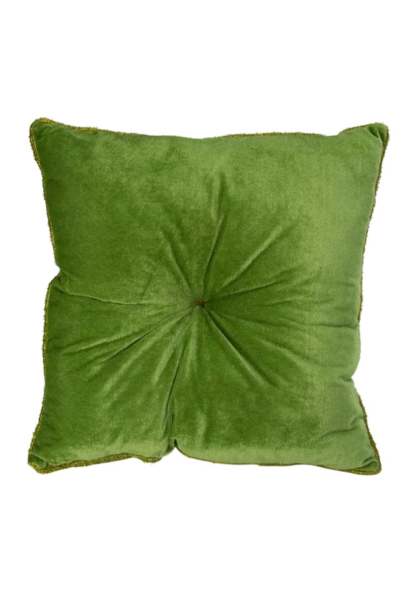 15Inch Forest Green Tree Print Rustic Woodland Decorative Christmas Throw Pillow