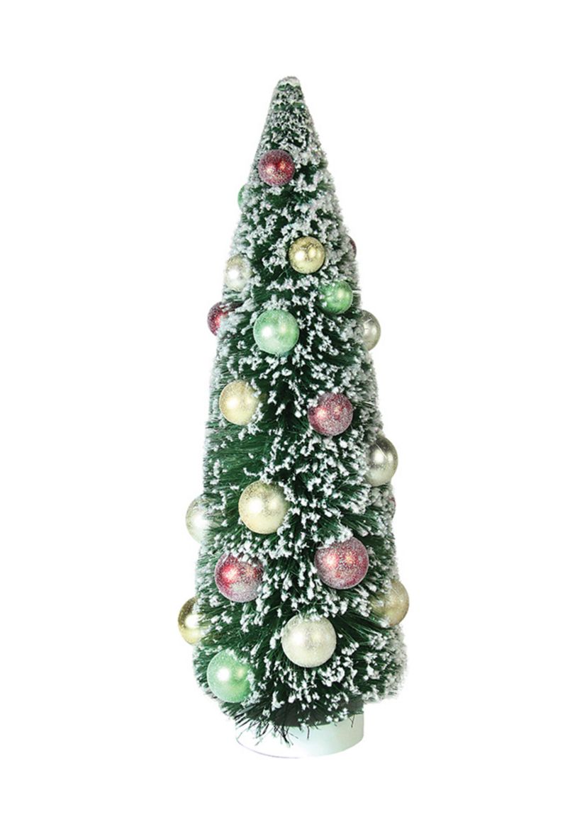 15Inch Green Frosted Sisal Pine Artificial Christmas Tabletop Tree