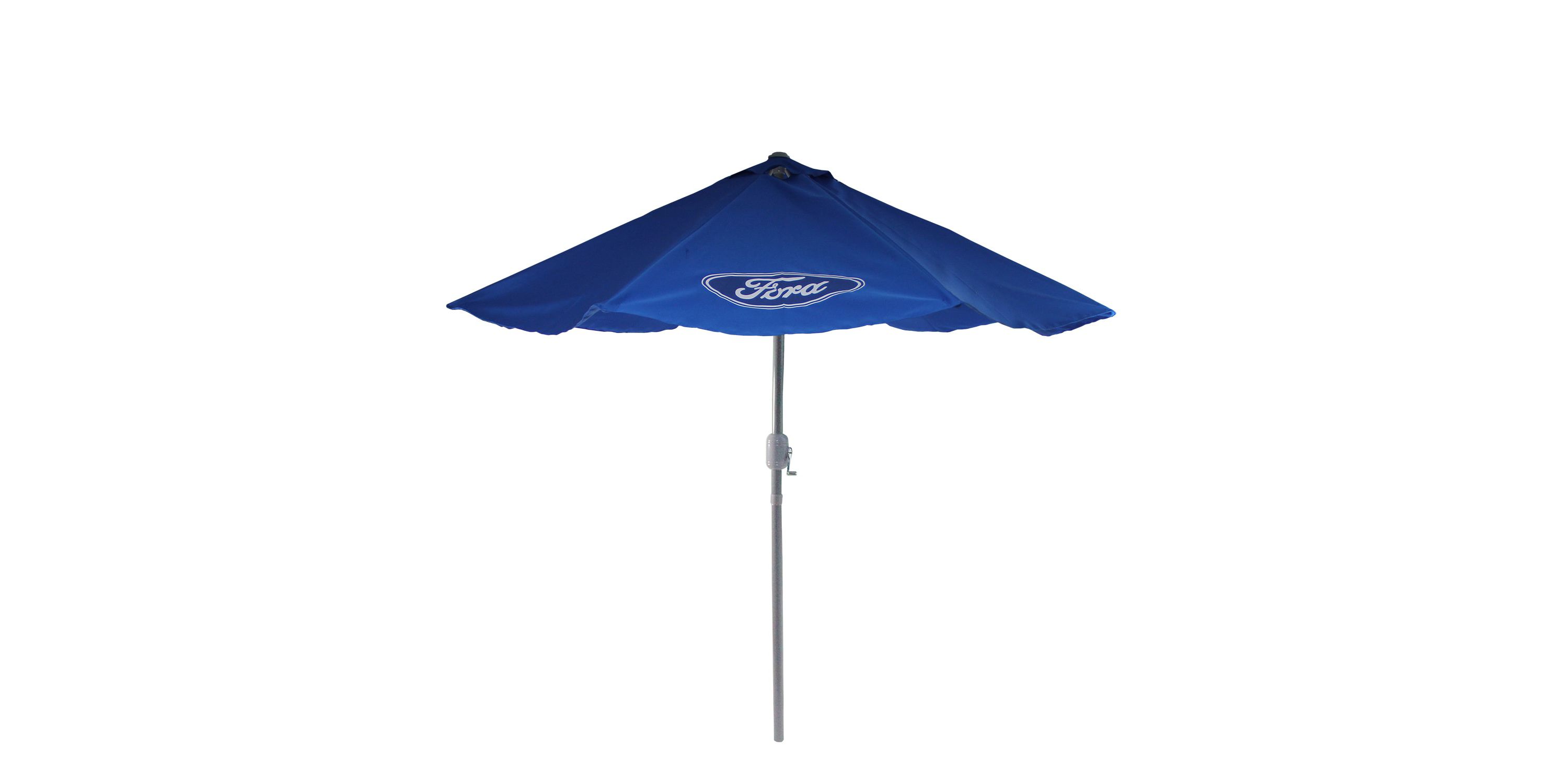 9ft Outdoor Patio Ford Umbrella with Hand Crank and Tilt  Blue