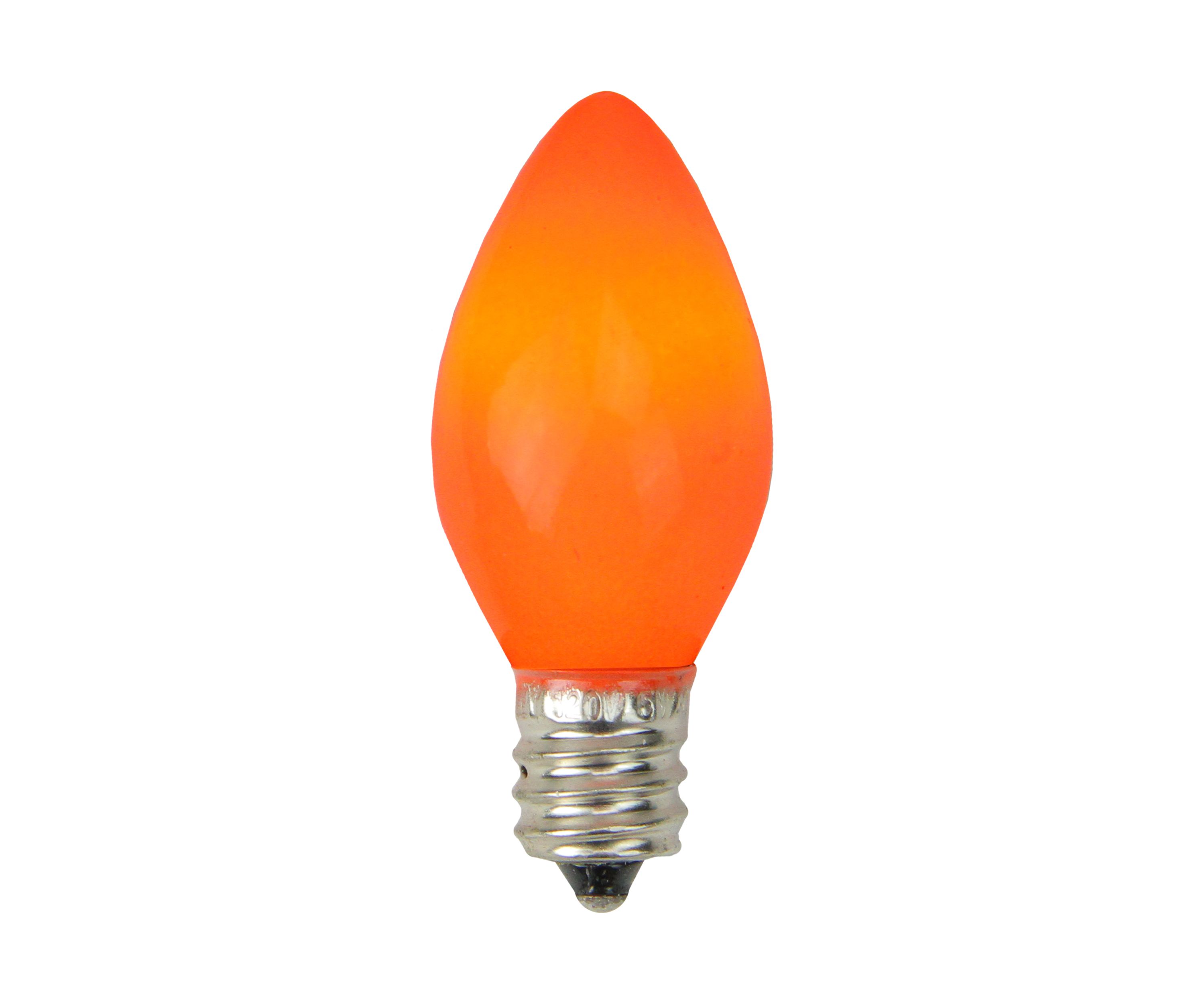 Pack of 25 Opaque Orange C7 Christmas Replacement Bulbs