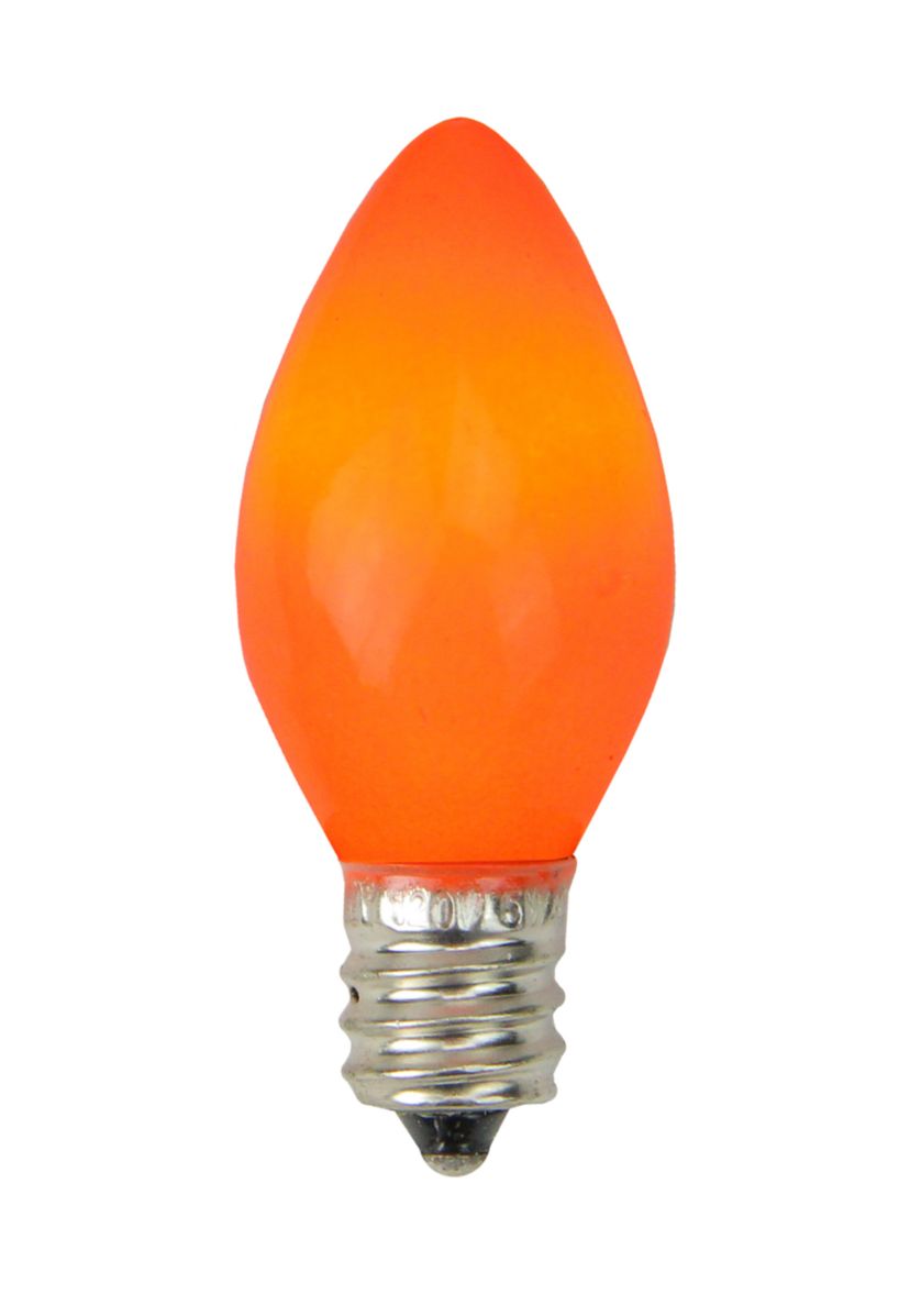 Pack of 25 Opaque Orange C7 Christmas Replacement Bulbs