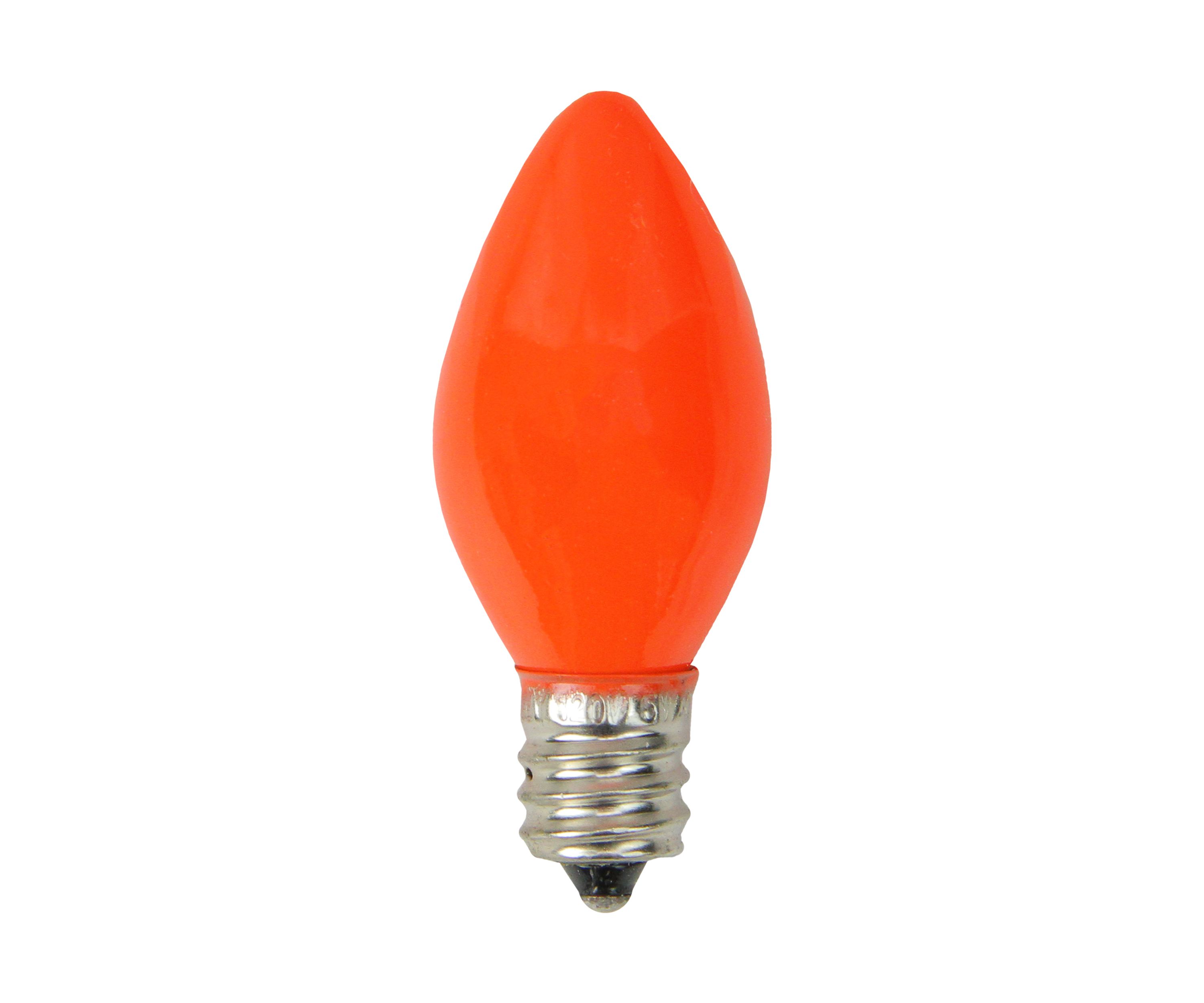 Pack of 25 Opaque Orange C7 Christmas Replacement Bulbs